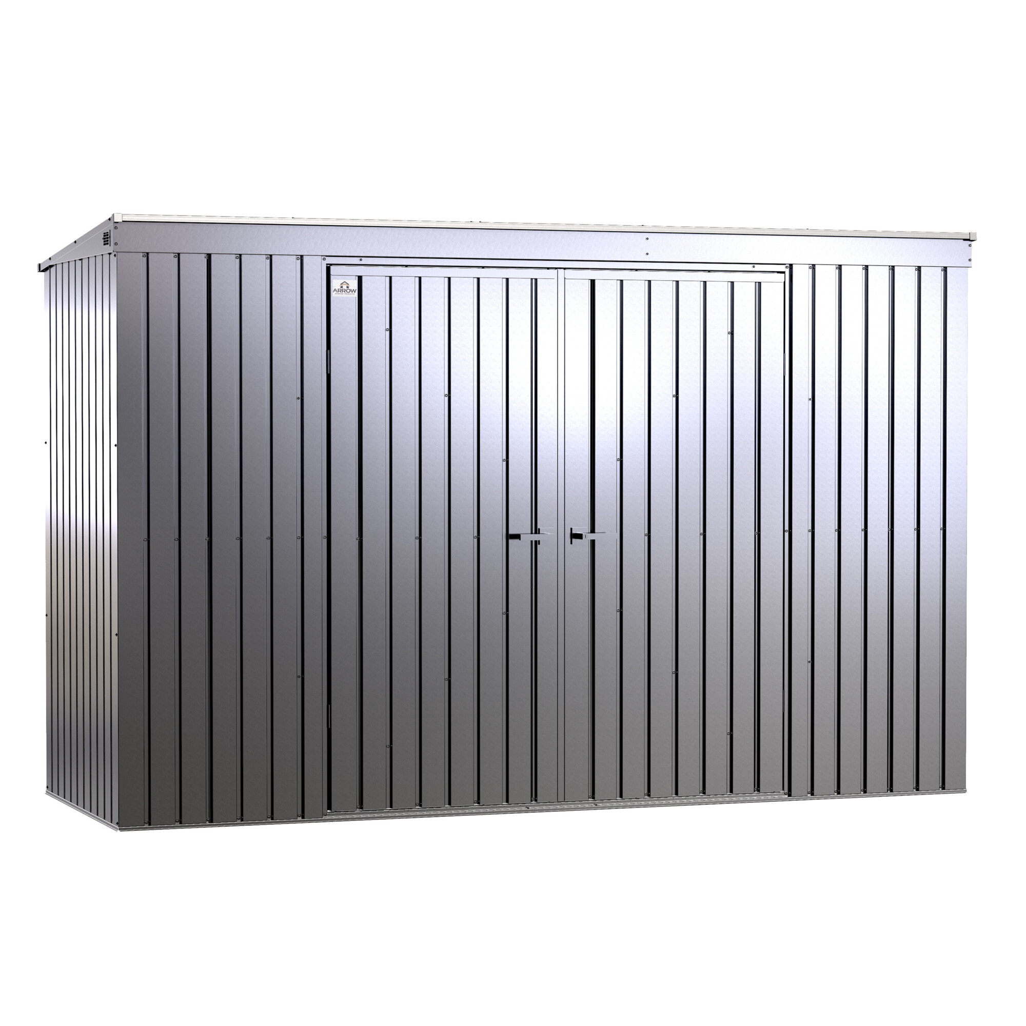 Arrow Storage Products, Elite Steel Storage Shed, 10x4 Galvalume, Length 3.9 ft, Width 10.1 ft, Model EP104AB