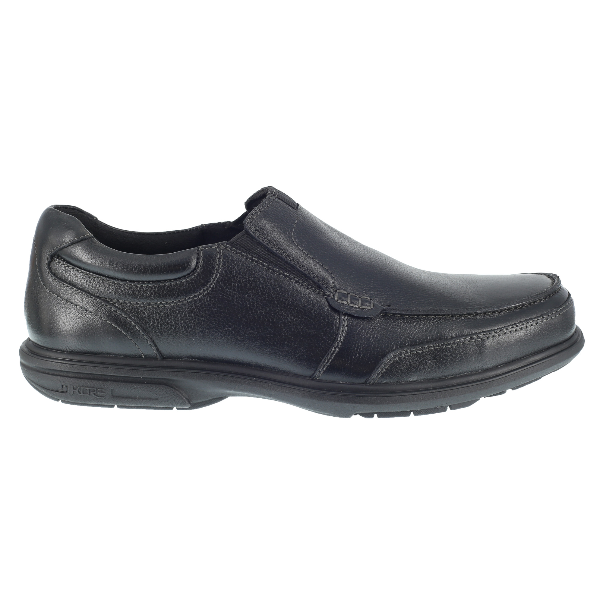 Florsheim Work, Slip-On Oxford, Size 9, Width Medium, Color Black, Model FE2020