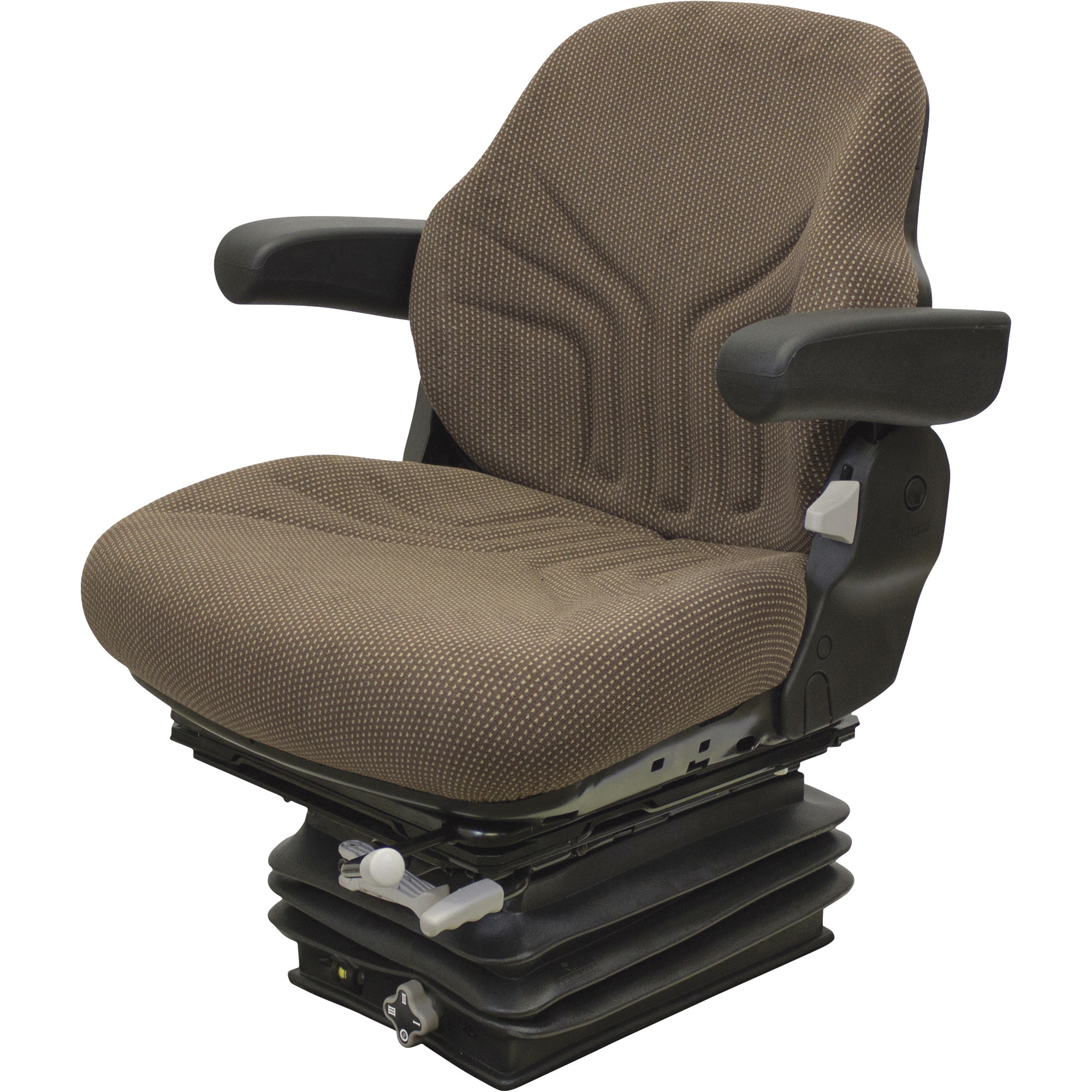 Grammer Brand John Deere Series Mechanical Reclining Seat and Mechanical Suspension Combo, Fits John Deere 30 Early Series, 285-Lb. Capacity, Brown,