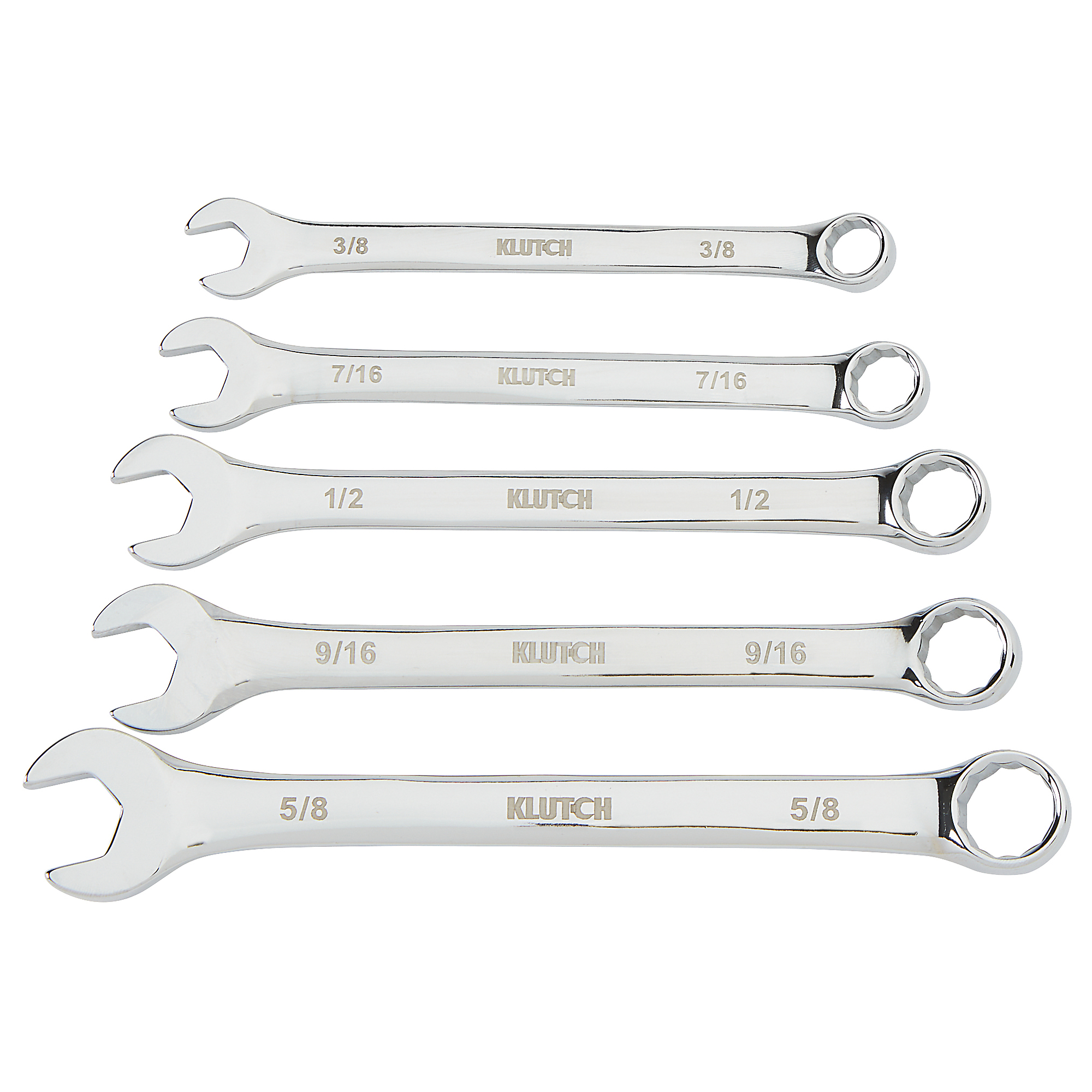 Klutch 5-Piece Combination V-Groove Wrench Set, Model E-2004