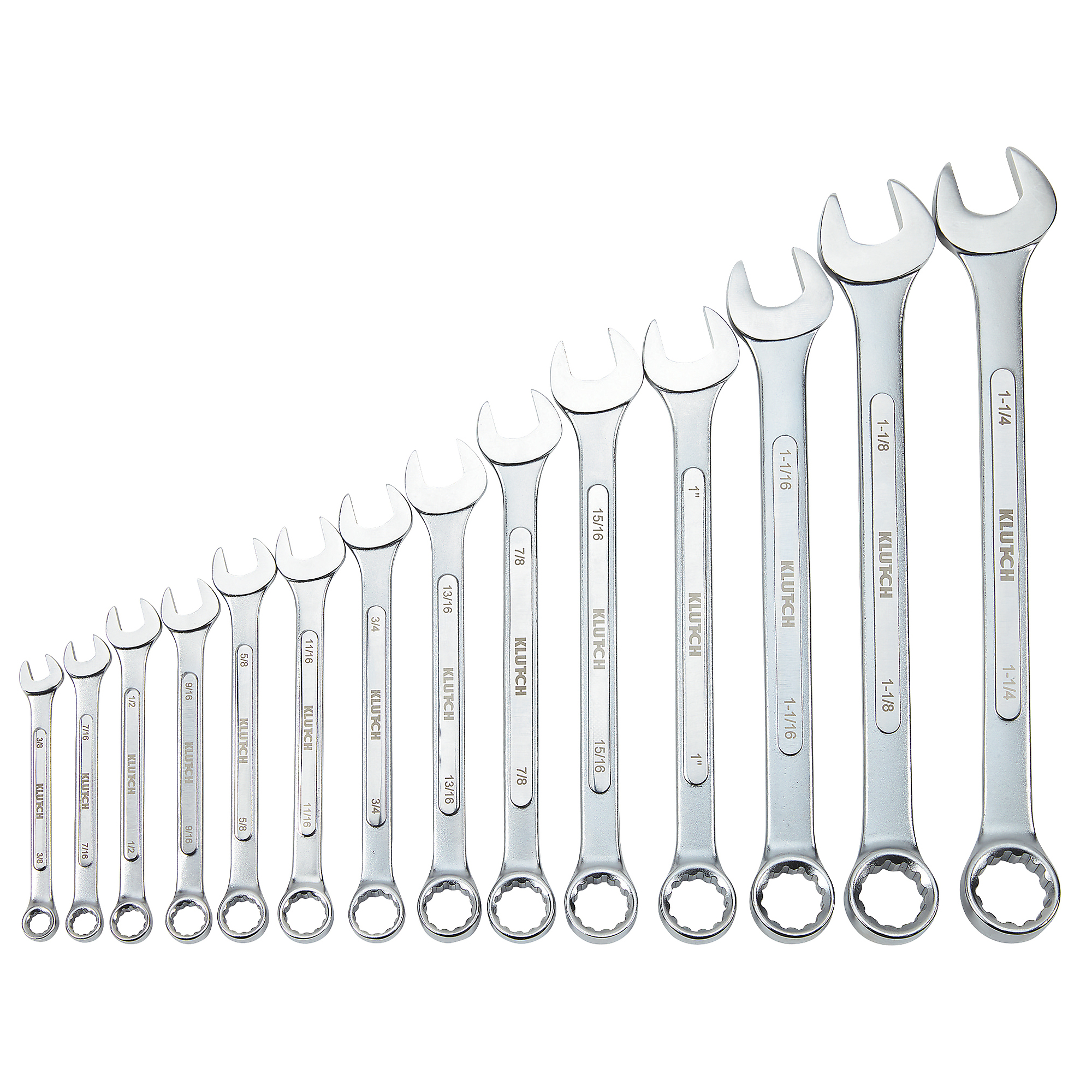 Klutch 14-Piece Raised Panel Wrench Set, SAE, Model 59083A