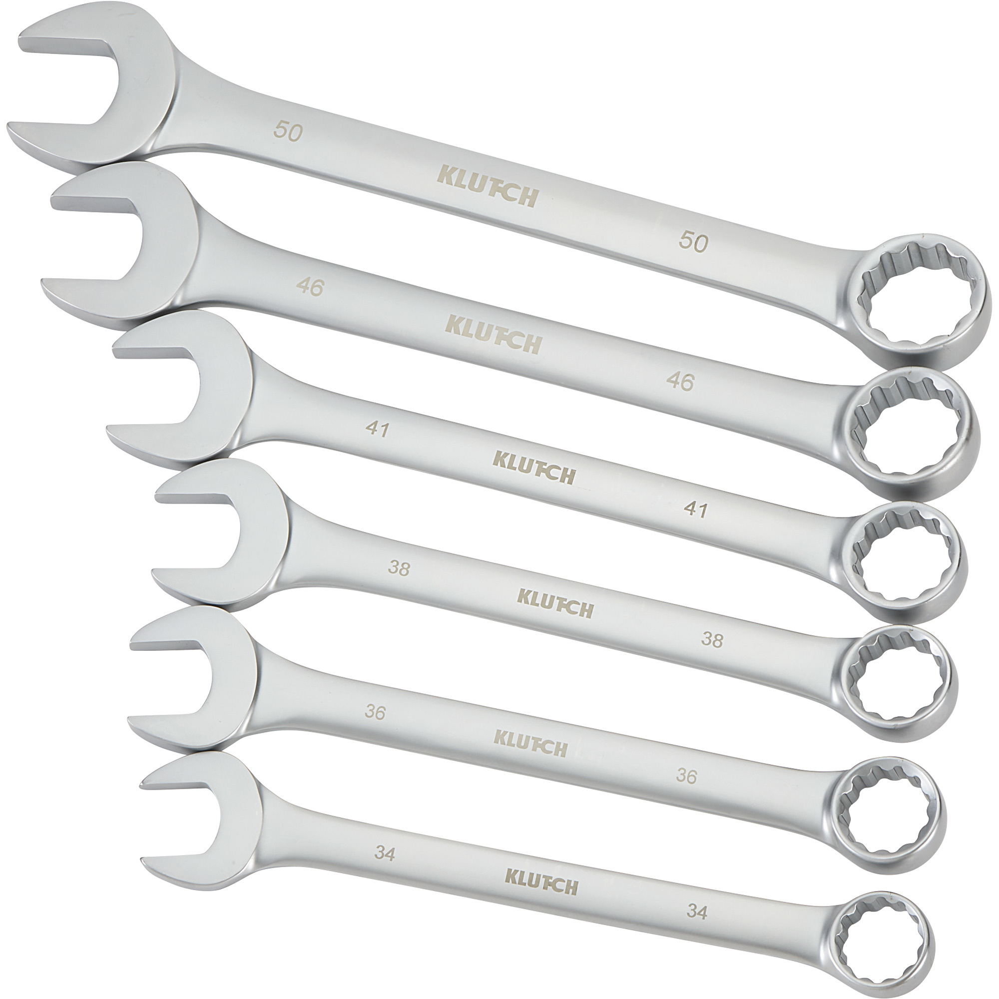 Klutch 6-Piece Jumbo Metric Combination Wrench Set, Model 31599A