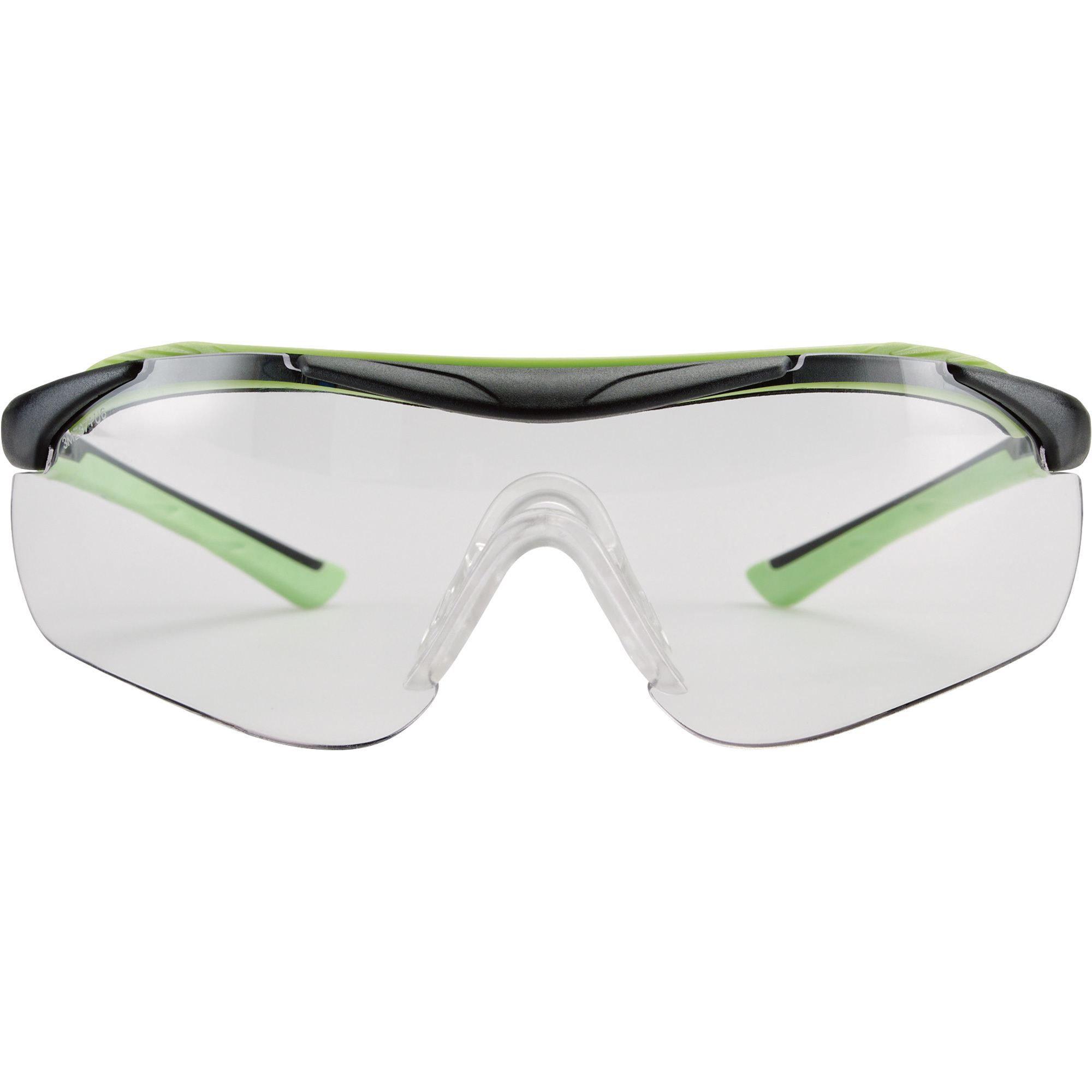 3M Sport Design Performance Safety Glasses, Black/Green Frame, Clear Lens, Model 47100-WZ4
