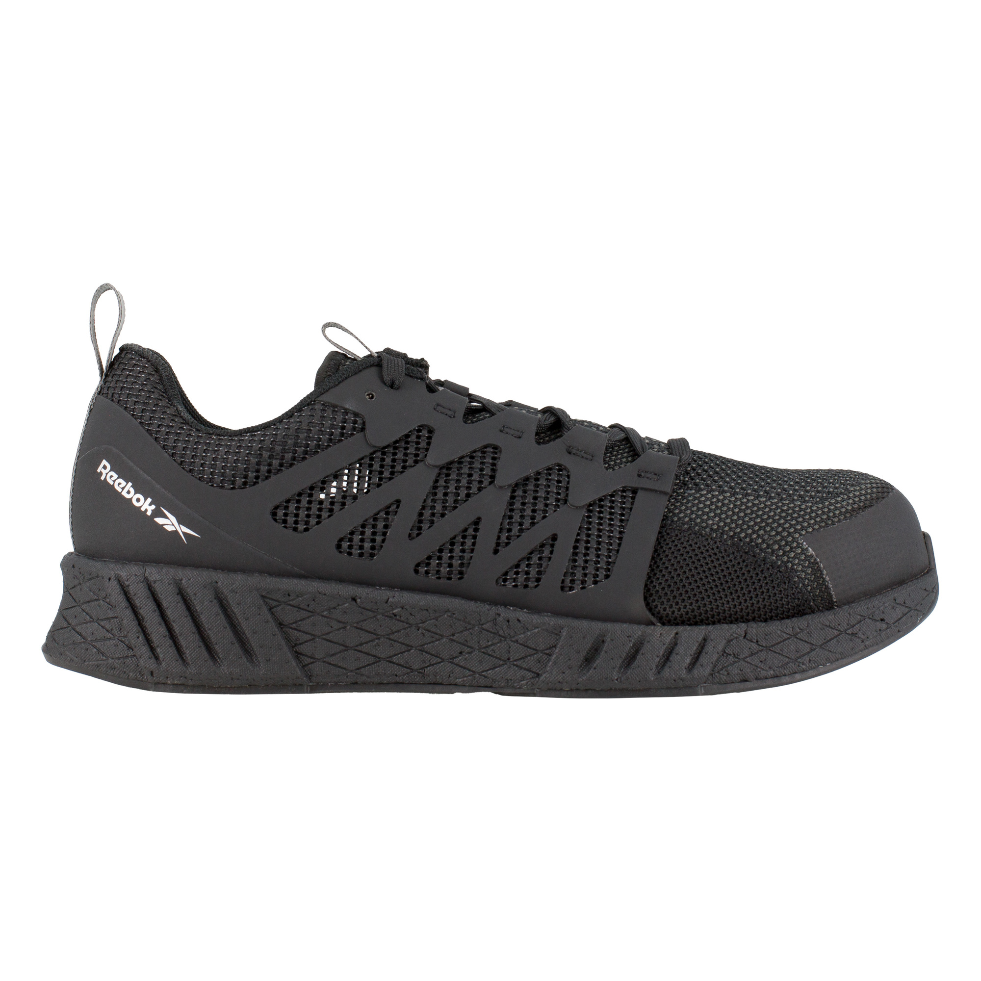 Reebok, Athletic Work Shoe, Size 6, Width Medium, Color Black, Model RB317