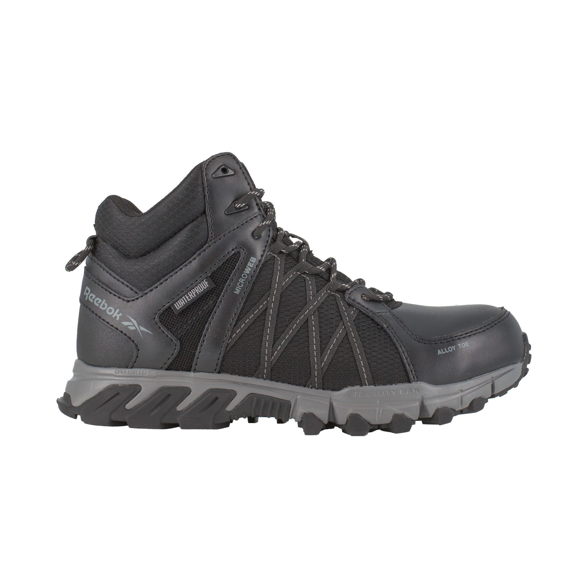 Reebok, Athletic Waterproof Work Hiker, Size 11, Width Medium, Color Black and Grey, Model RB3401