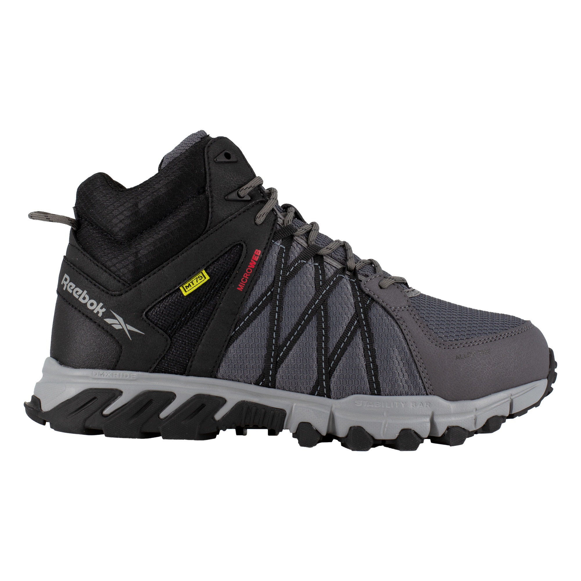 Reebok, Athletic Work Hiker w/Met, Size 8, Width Medium, Color Grey and Black, Model RB3404