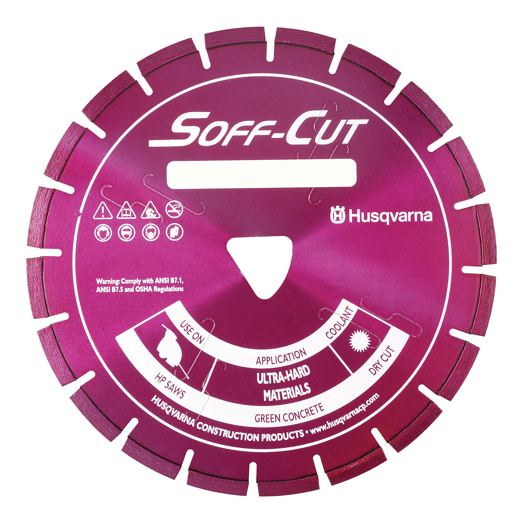 Husqvarna, XL14-1,000 Purple Soff-Cut blade, Blade Diameter 14 in, Included (qty.) 1, Model 542756112