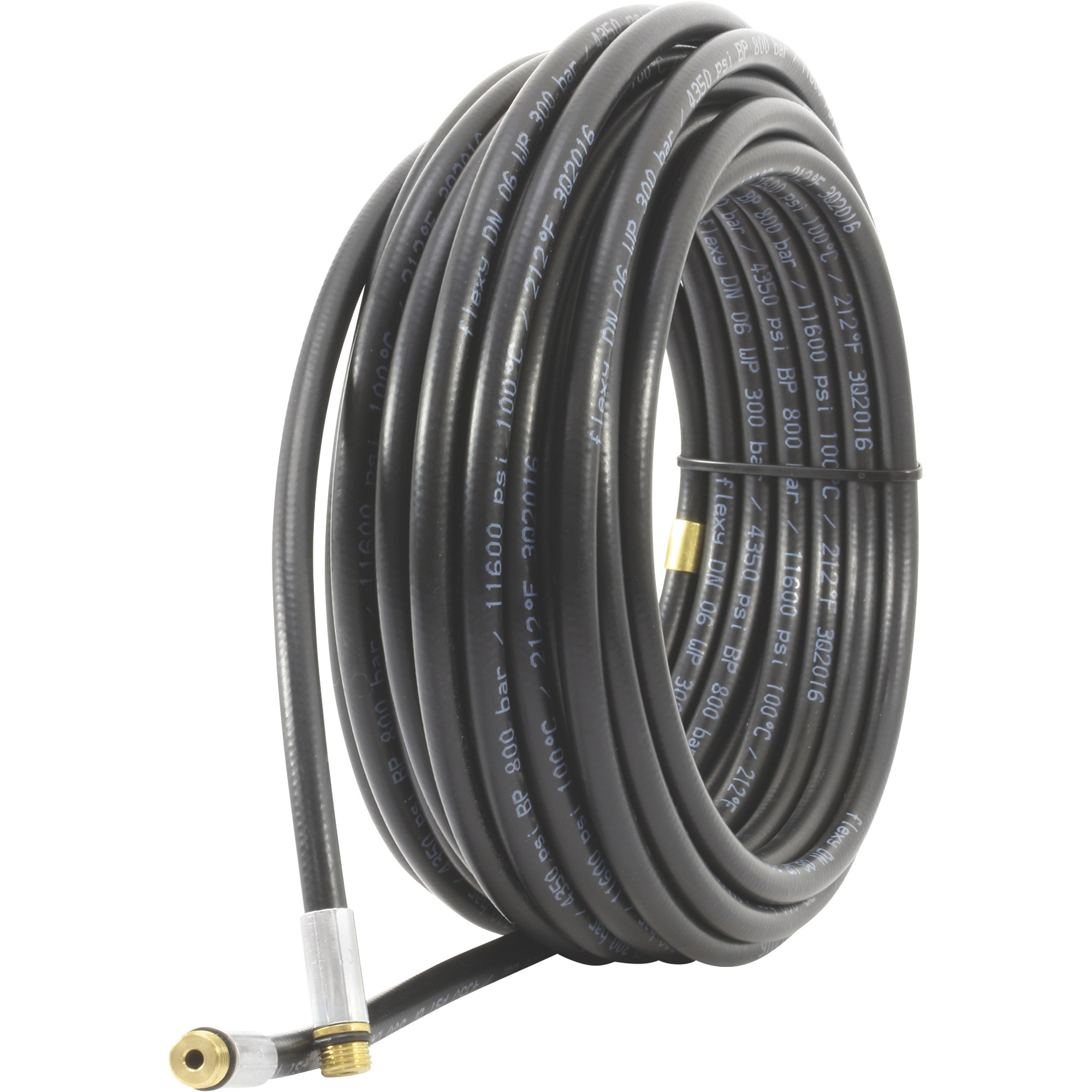 DTE Sewer Jetting Hose, 4500 PSI, 50ft. x 1/4Inch