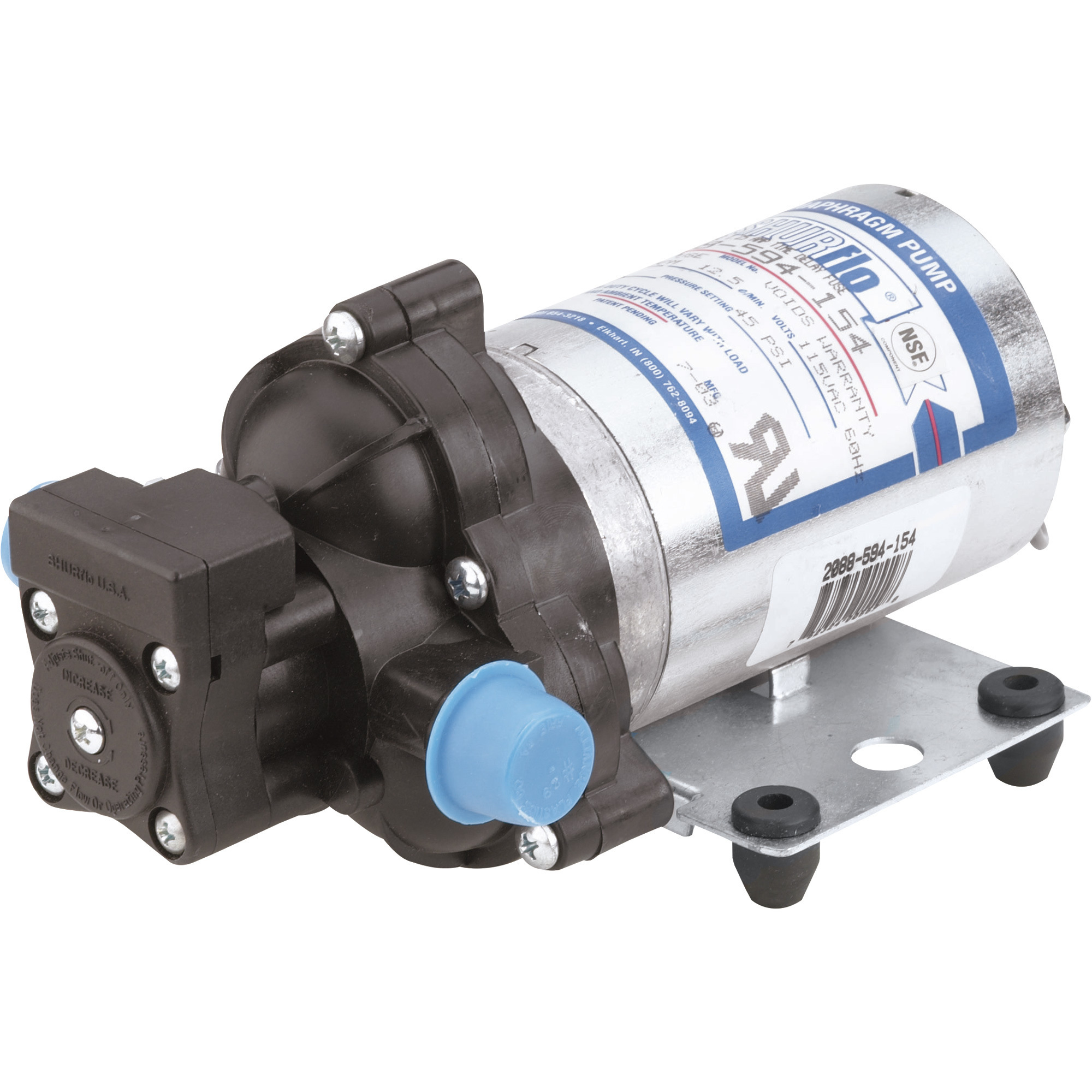SHURflo Industrial Diaphragm Water Pump â 198 GPH, 1/2Inch Port, Model 2088-594-154BX