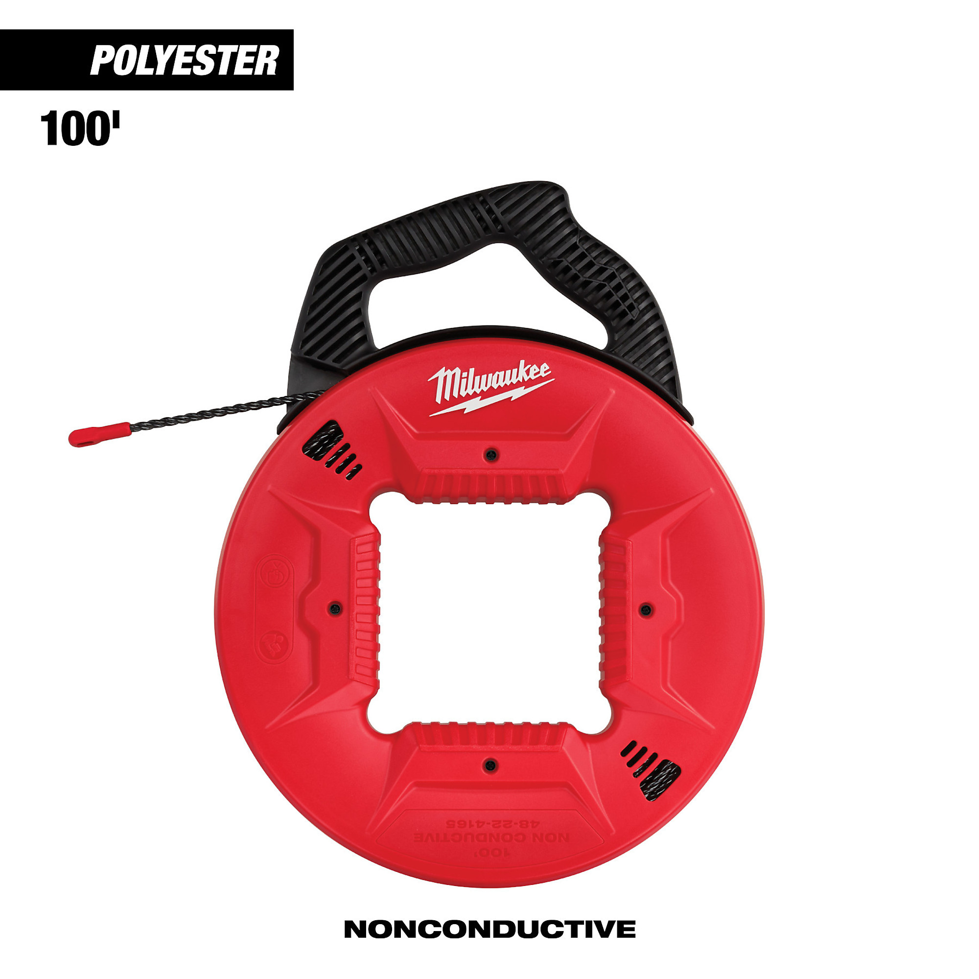 Milwaukee, 100â Polyester Fish Tape with Nonconductive Tip, Tape Length 100 in, Stick (qty.) 1, Model 48-22-4165