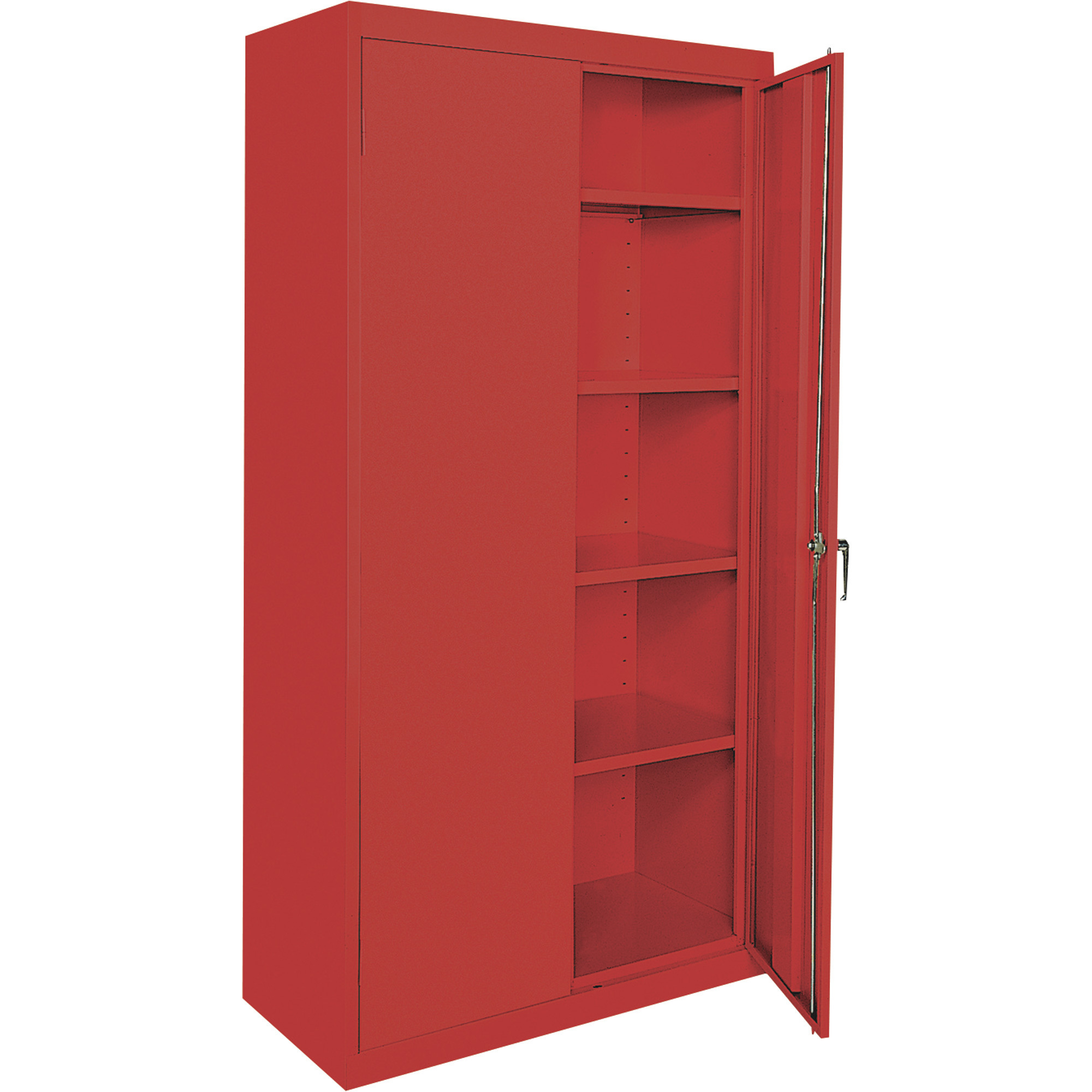 Sandusky Lee Commercial Grade All Welded Steel Cabinet, 36Inch W x 24Inch D x 72Inch H, Red, Model CA41362472-01