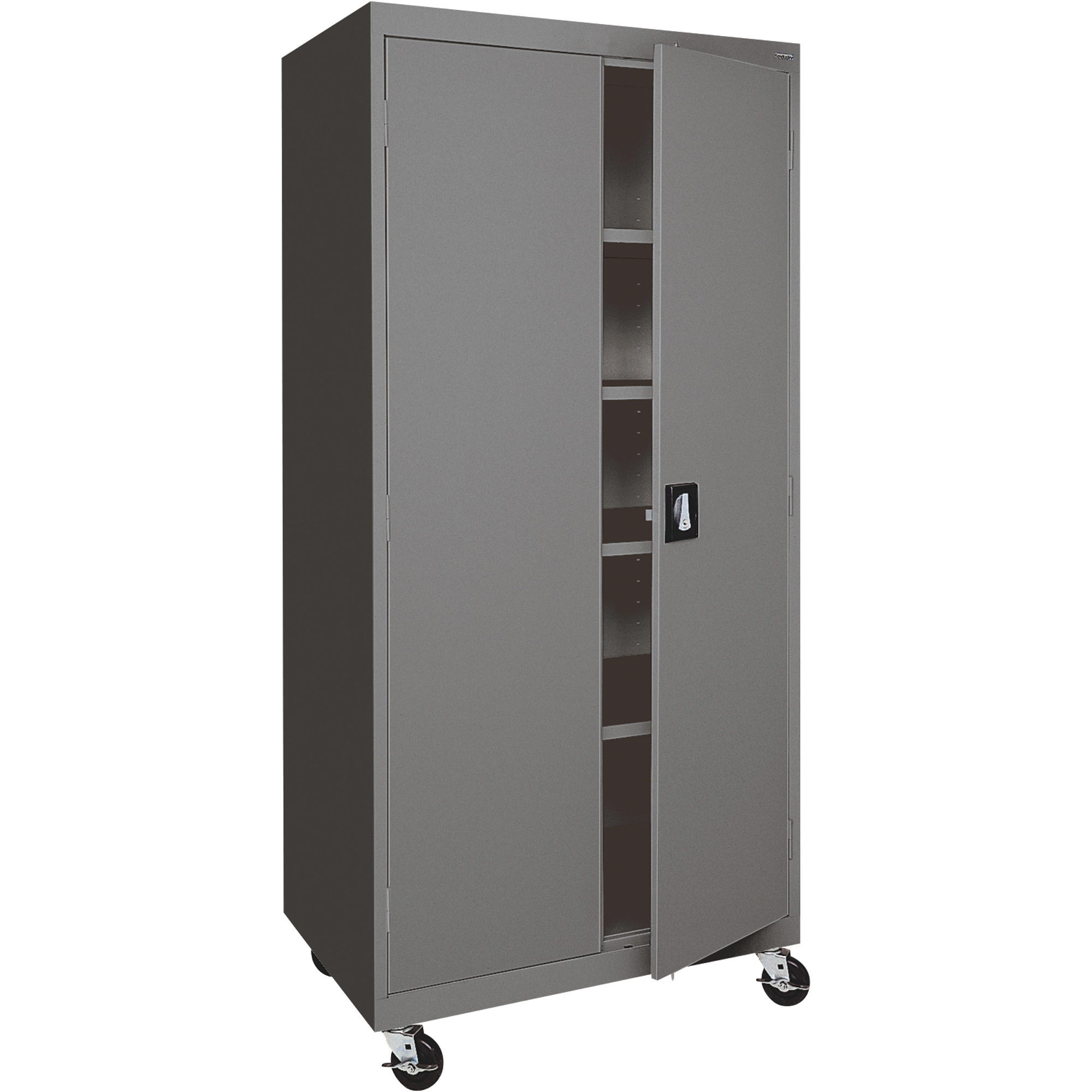 Heavy-Duty Welded Steel Mobile Cabinet — 36Inch W x 24Inch D x 78Inch H, Charcoal, Model - Sandusky Lee TA4R362472-02