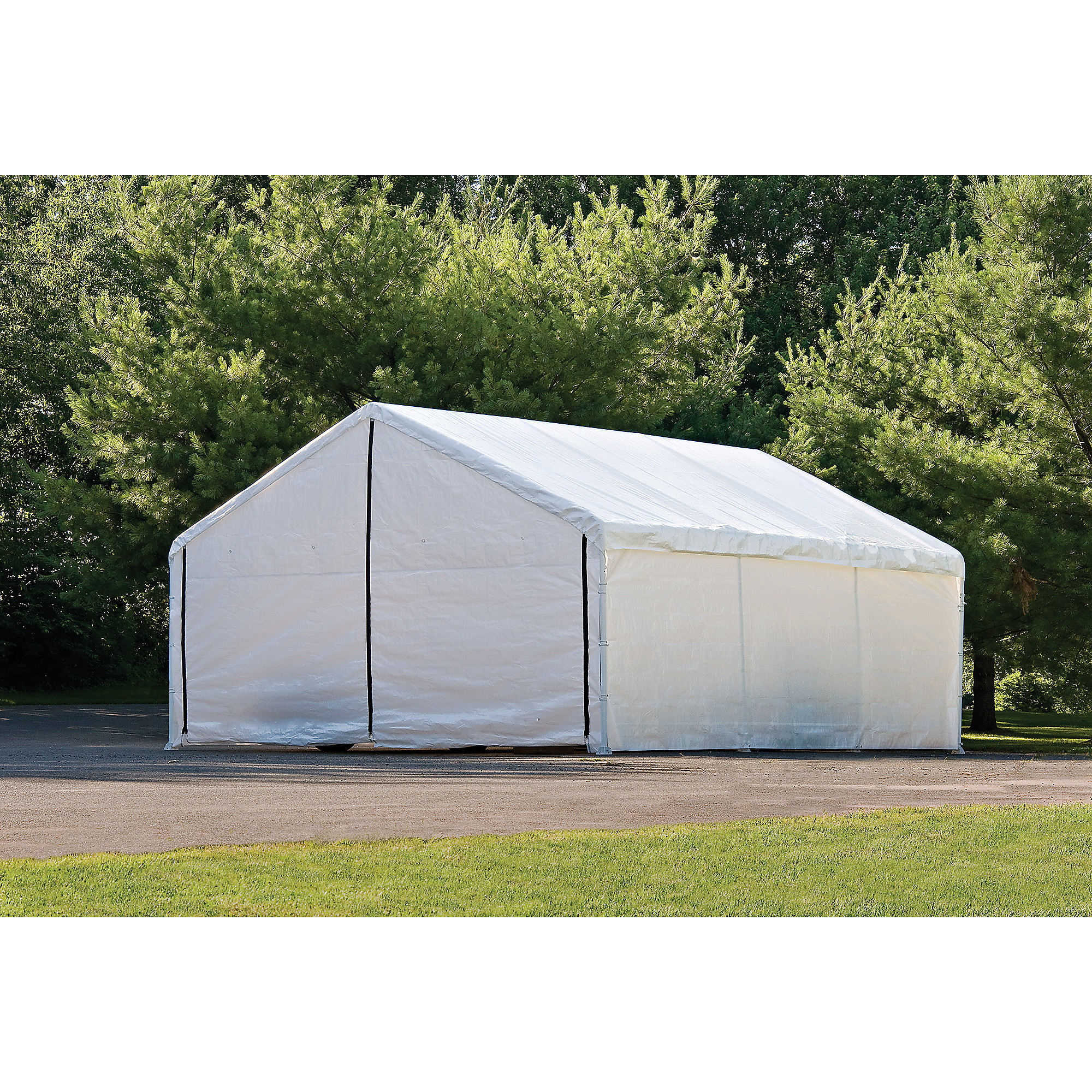 ShelterLogic SuperMax, Canopy Enclosure Kit 18 Ã 30ft. White (FR Rated -, Fits Canopy Length 30 ft, Fits Canopy Width 18 ft, Material Polyethylene,