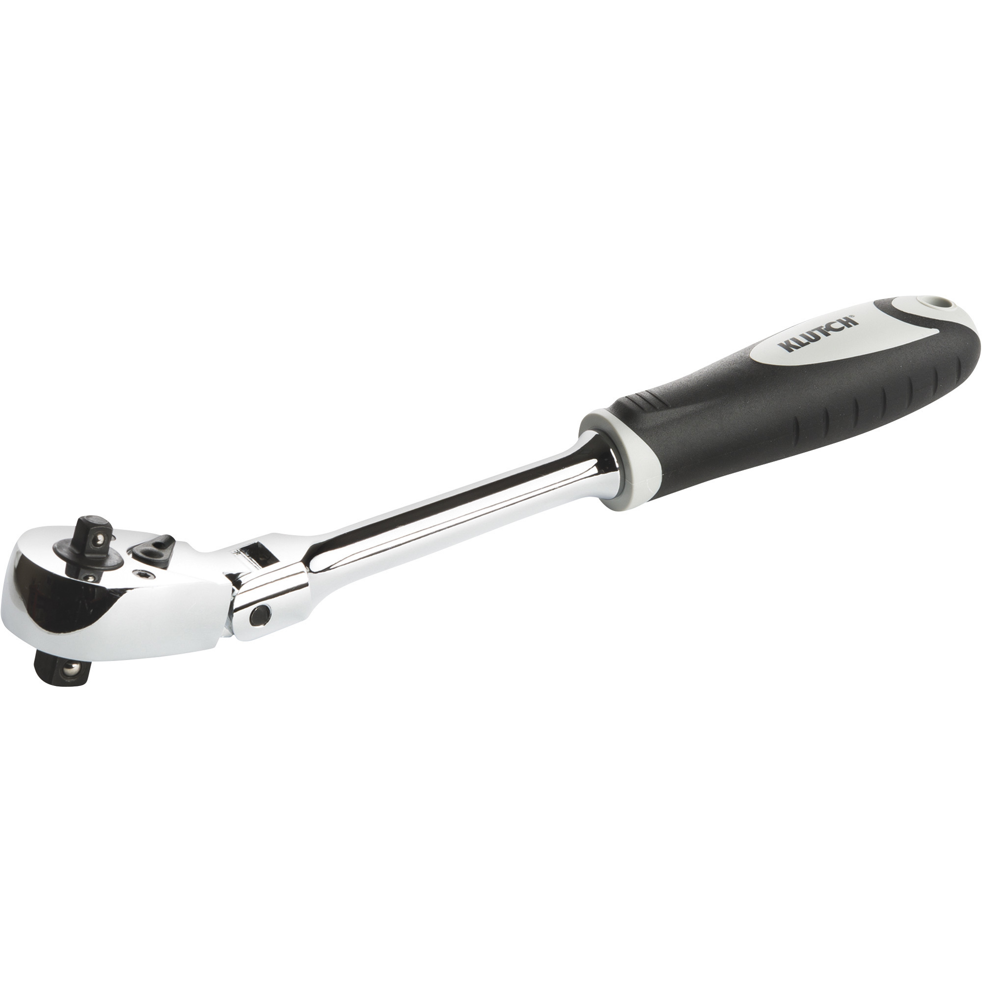 Klutch 10 1/4Inch Dual-Head Flex Ratchet, 1/4Inch and 3/8Inch Drive