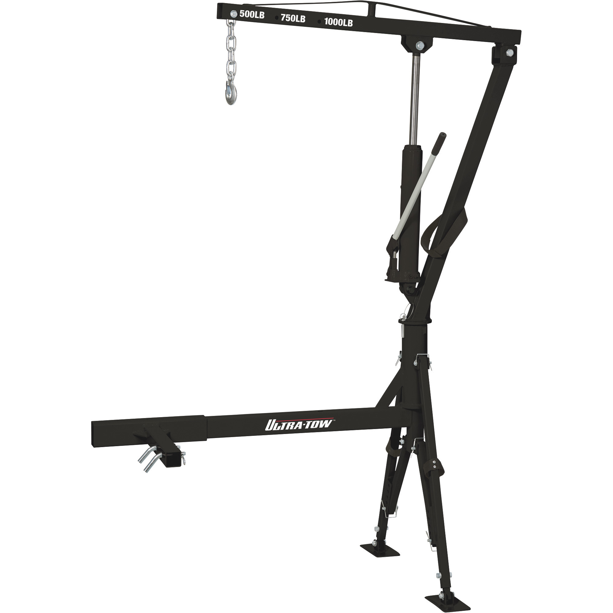 Ultra-Tow Hydraulic Hitch-Mount Truck Crane, 1000-Lb. Capacity