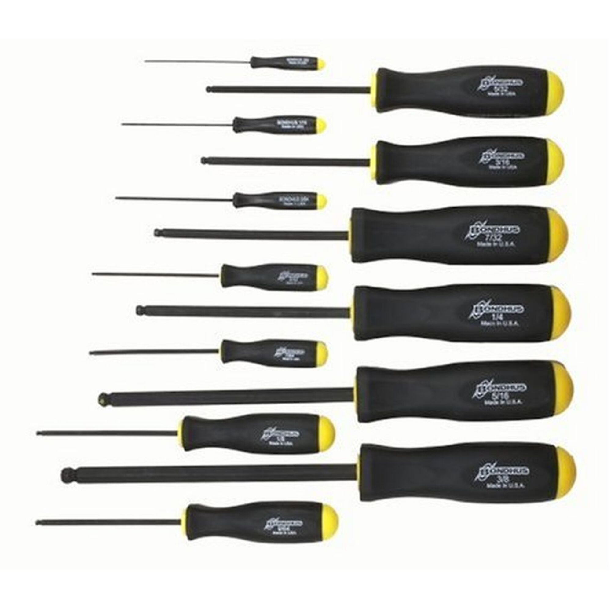 Bondhus, ProGuard Balldriver Screwdriver, 13 Piece, Drive Type Other, Model 74637