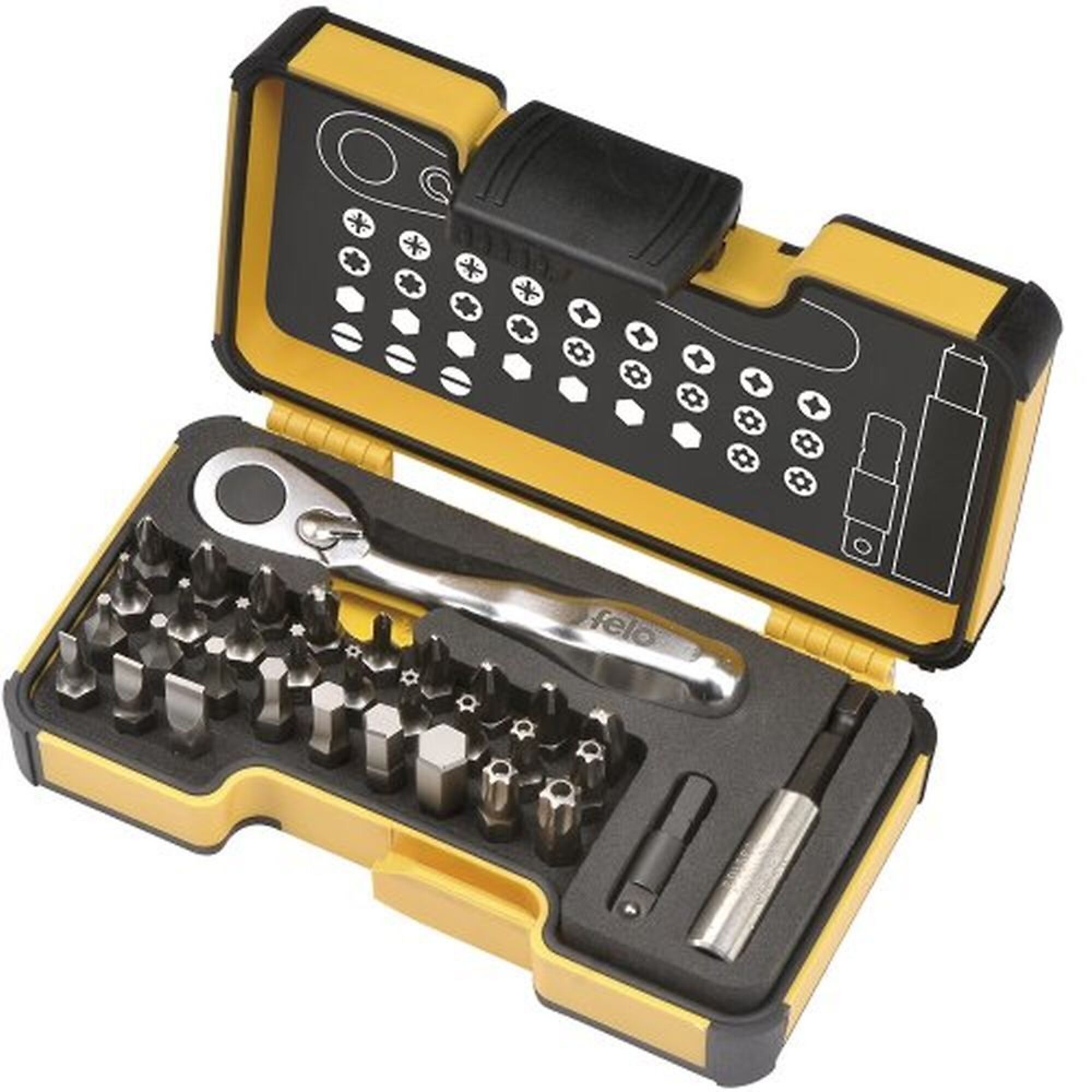 Felo, Multiple Styles Screwdriver, 33 Piece, Drive Type Other, Model 0715761545