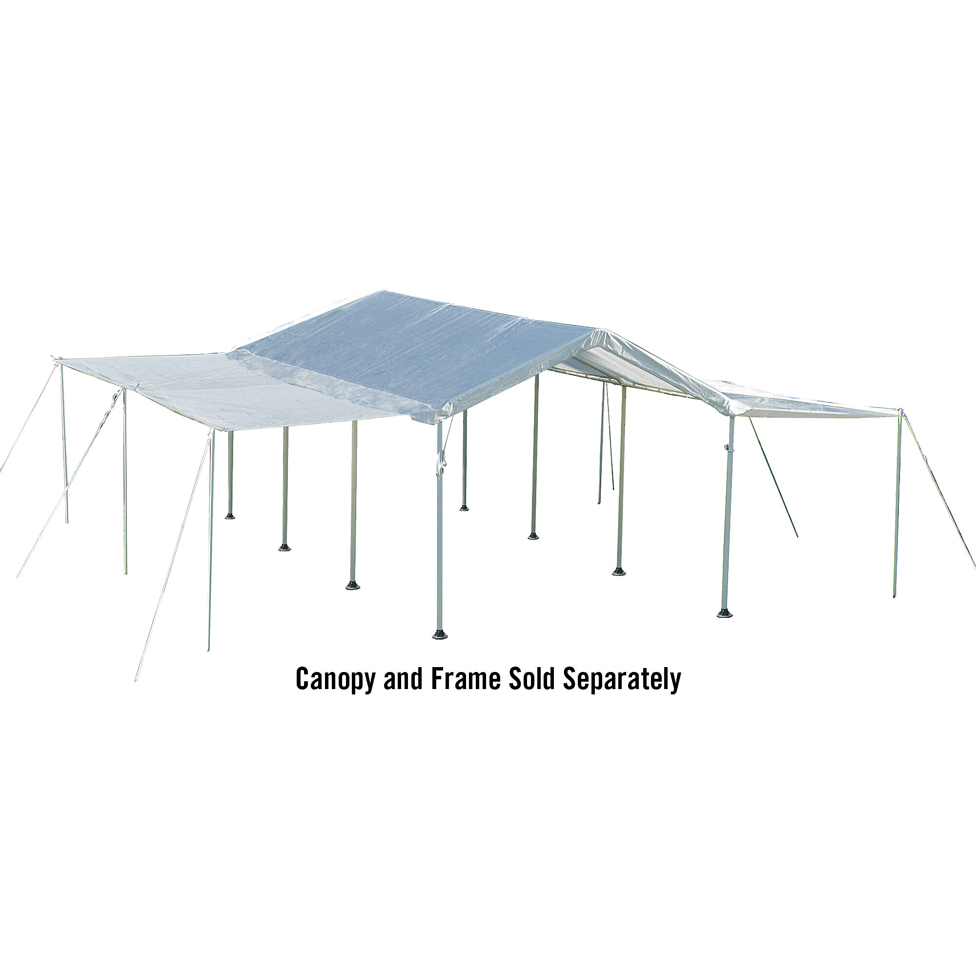 ShelterLogic MaxAP, MaxAP 10ft. x 20ft. White Canopy Extension Kit -, Fits Canopy Length 20 ft, Fits Canopy Width 10 ft, Material Polyethylene, Model