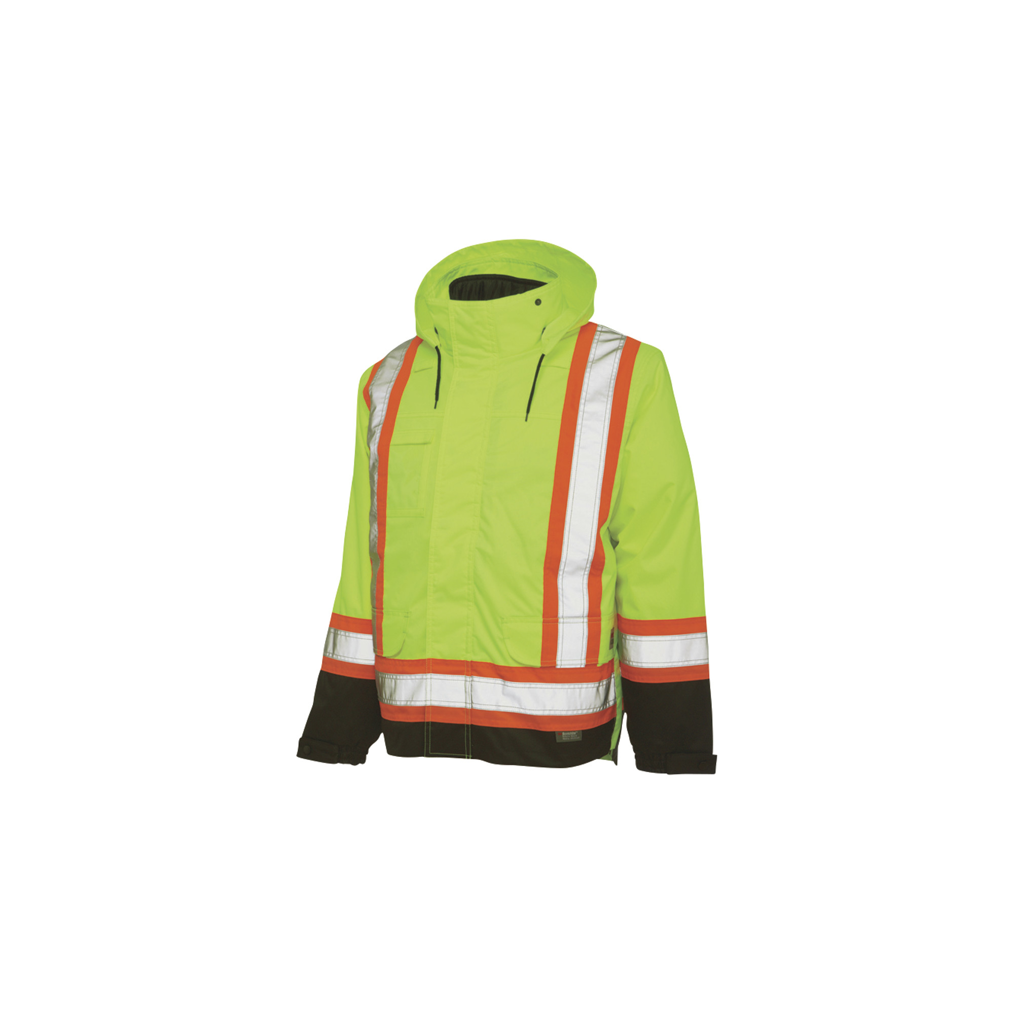 Touch Duck Men's Class 3 High Visibility 5-in-1 Jacket â Lime, Large, Model S42611-FLGR-L