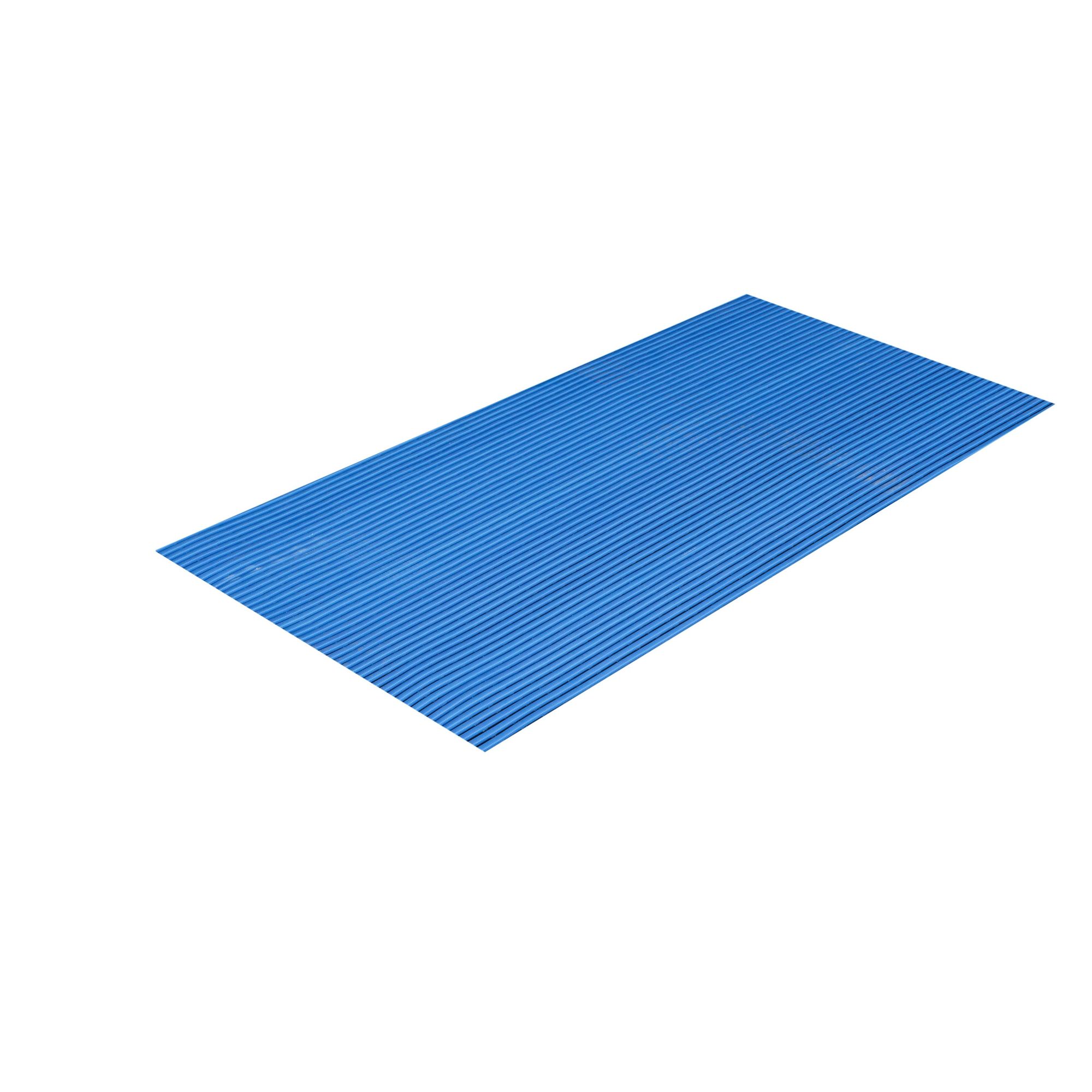 Crown Matting Technologies, Sani-Tred 3ft.x40ft. Ocean Blue, Width 36 in, Length 480 in, Thickness 15/32 in, Model HVR0036OB