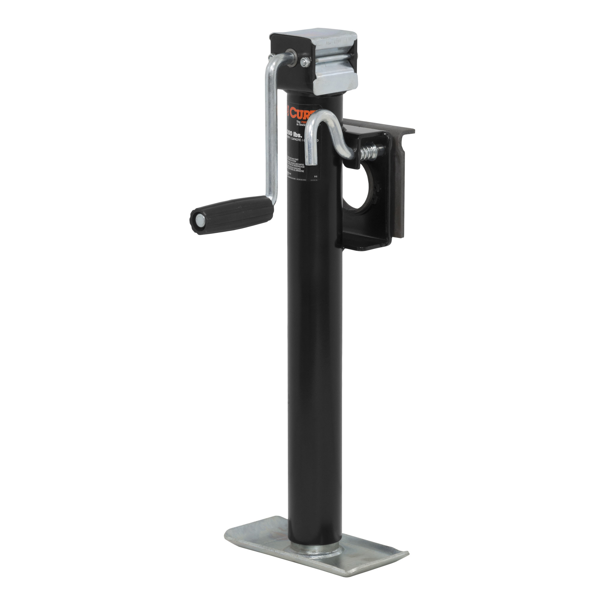 Curt Manufacturing, Bracket-Mnt Jack w Side Handle 2000 lbs 15Inch Travel, Lift Capacity 2000 lb, Jack Type Sidewind, Mount Type Weld-On, Model 28306