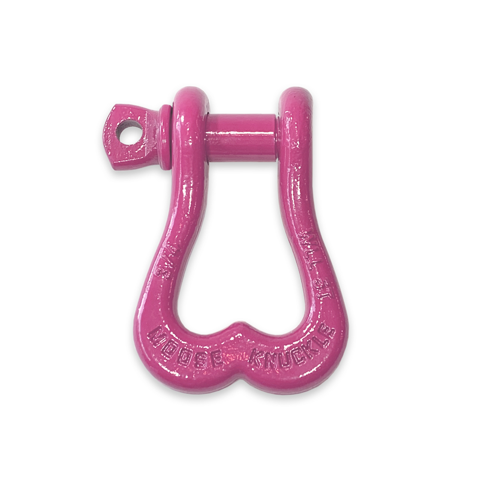 Moose Knuckle Offroad, Pretty Pink 3/4Inch Recovery Towing Shackle, Working Load Limit 10000 lb, Model FN000001-007