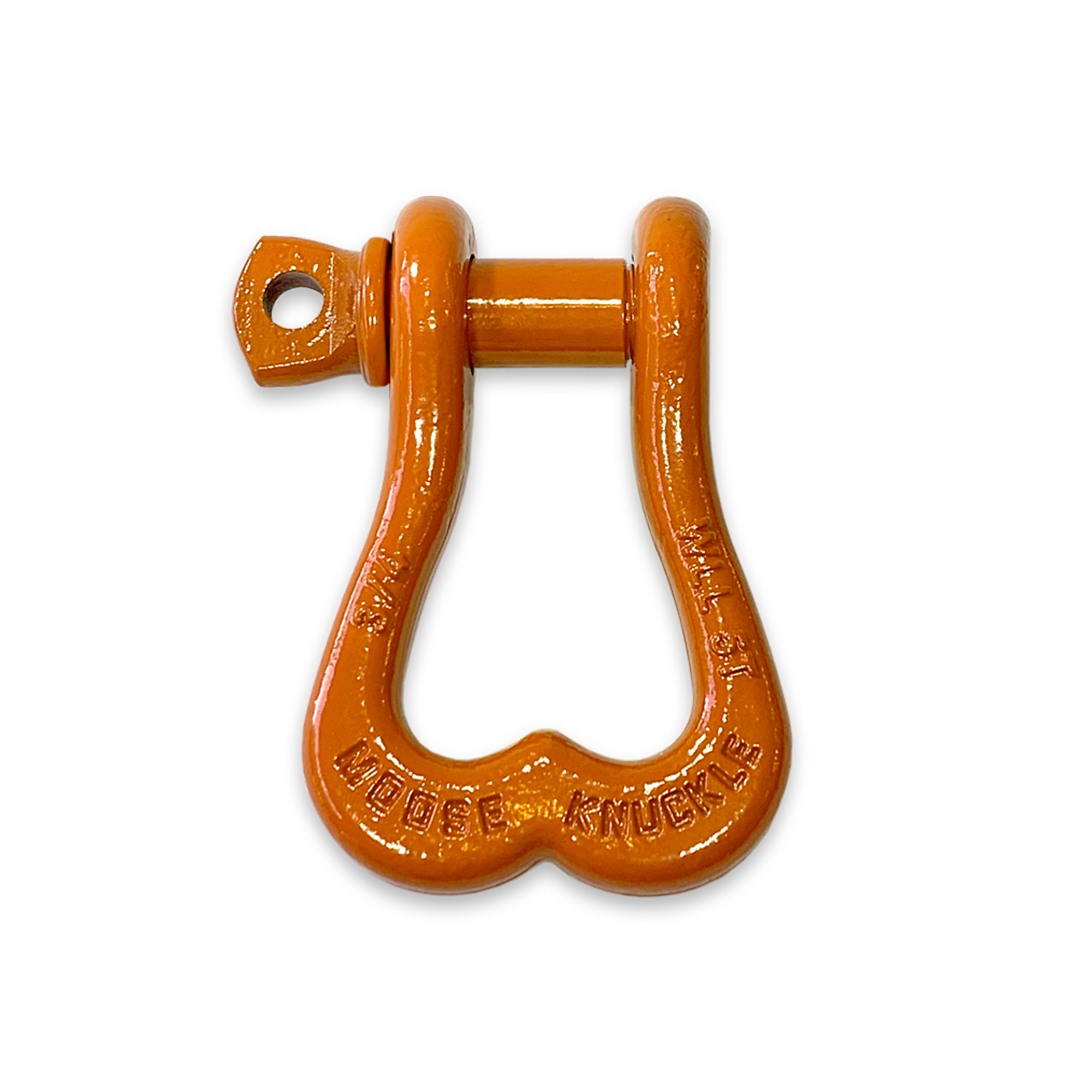 Moose Knuckle Offroad, Obscene Orange 3/4Inch Recovery Towing Shackle, Working Load Limit 10000 lb, Model FN000001-010