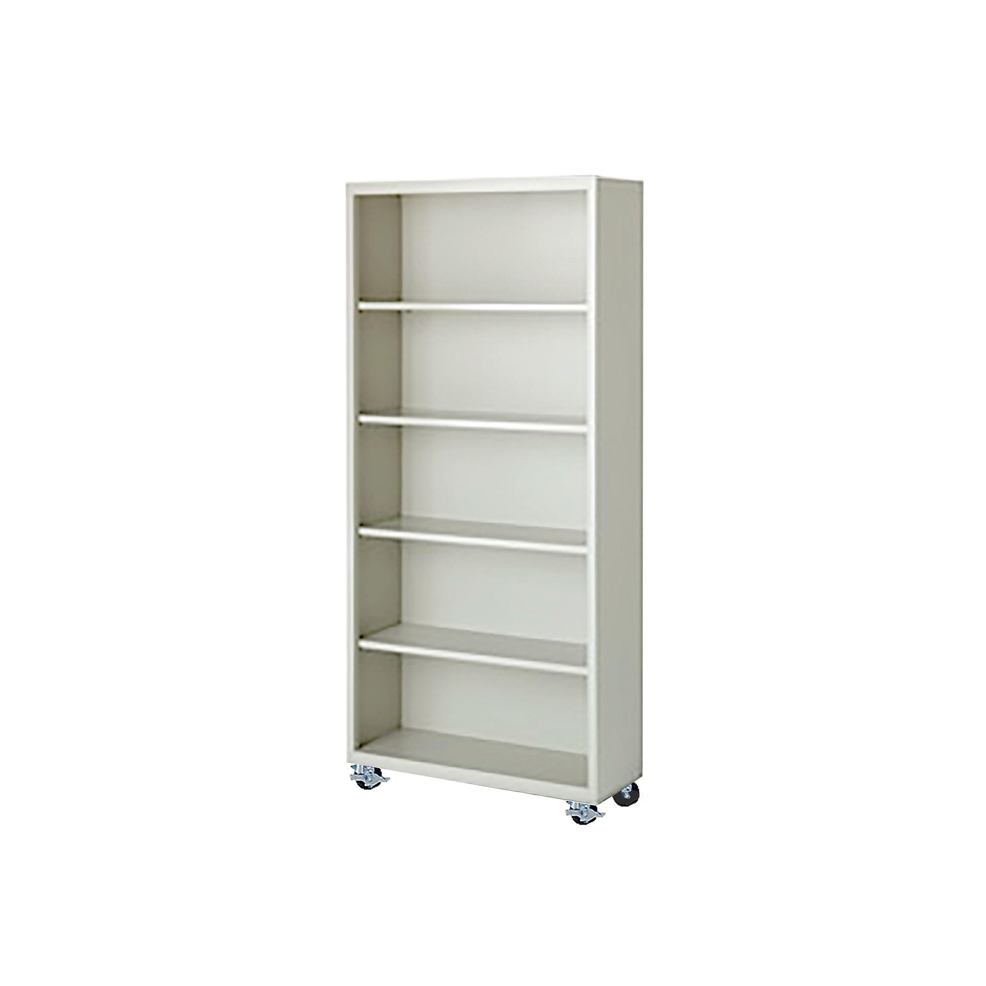 Steel Cabinets USA, 36Inchx18Inchx75Inch Putty Mobile Bookcase Fully Assembled, Height 75 in, Shelves (qty.) 5, Material Steel, Model MBCA-367518-P