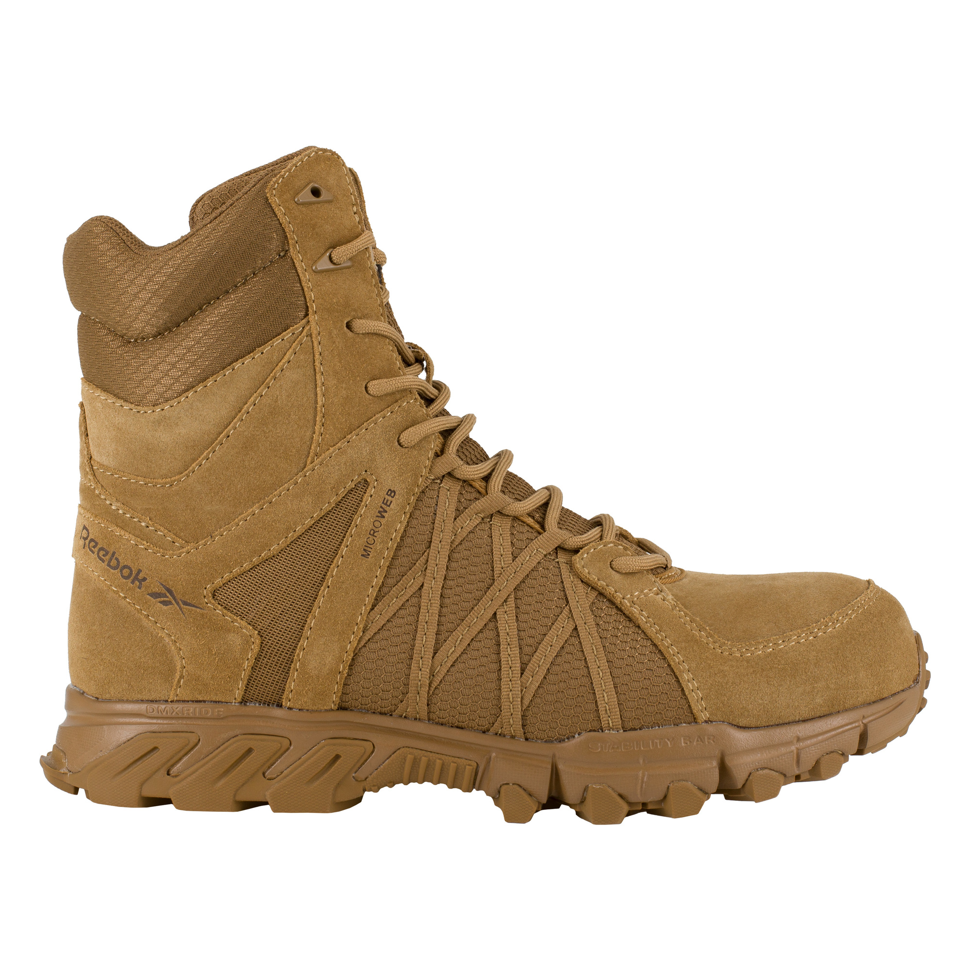 Reebok, 8Inch Tactical Boot/Side Zipper, Size 5 1/2, Width Medium, Color Coyote, Model RB3460