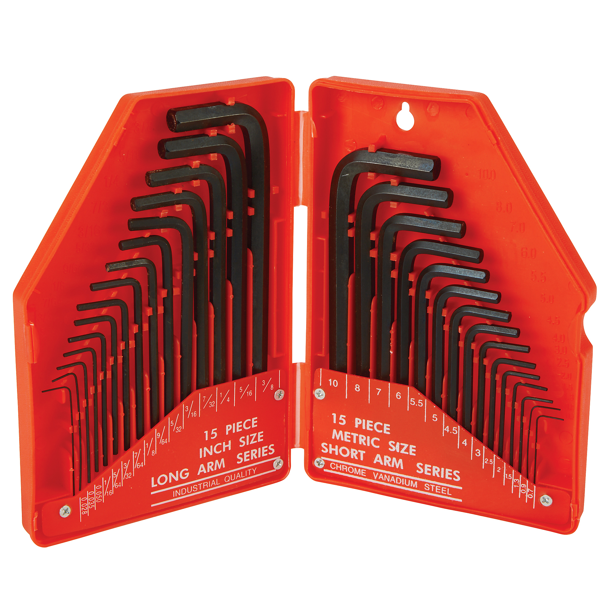 Ironton 30-Piece Long Arm Metric/SAE Hex Key Set