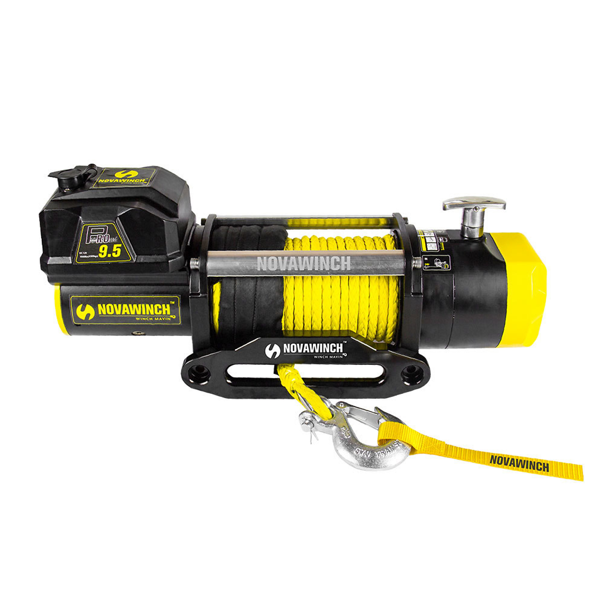 Novawinch, Truck/Trailer 12V DC Powered Winch, Capacity (Line Pull) 9500 lb, Volts 12, Max. Amps 360, Model 701001068582