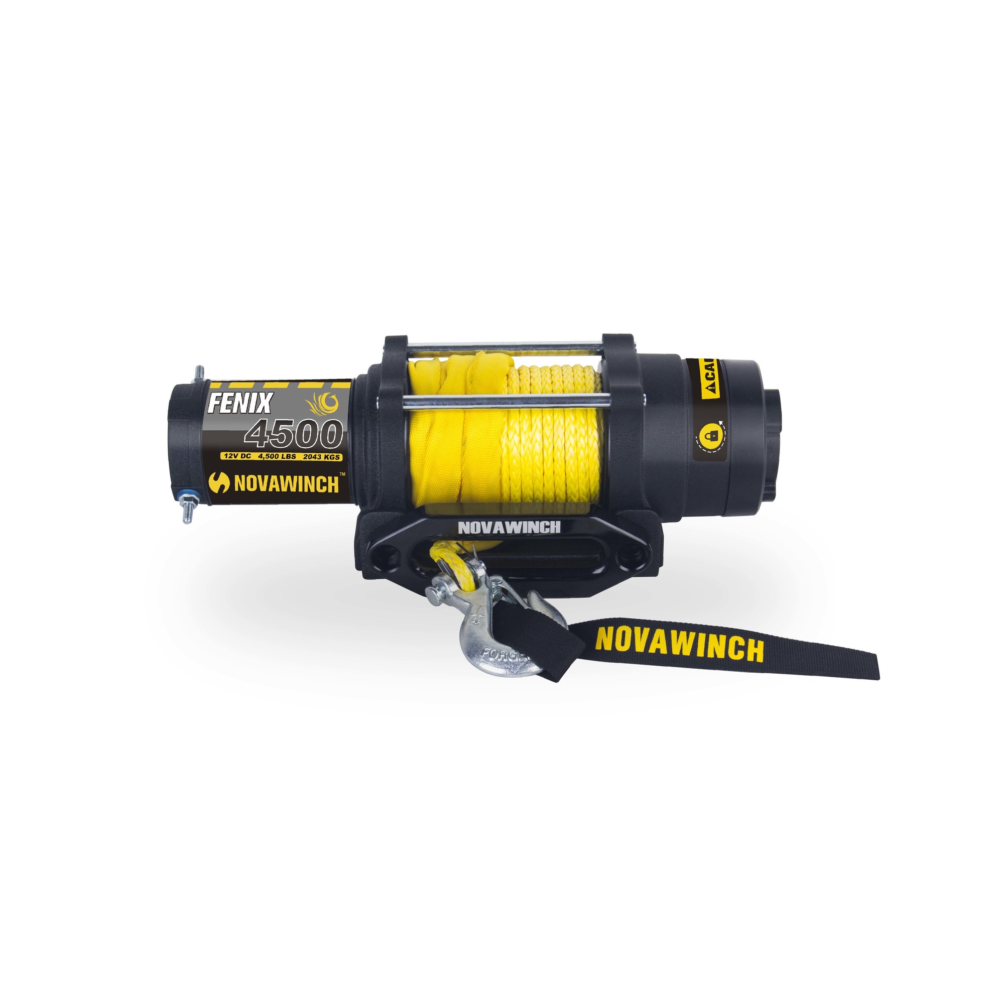 Novawinch, UTV 12V DC Powered Winch, Capacity (Line Pull) 4500 lb, Volts 12, Max. Amps 230, Model 701001068819