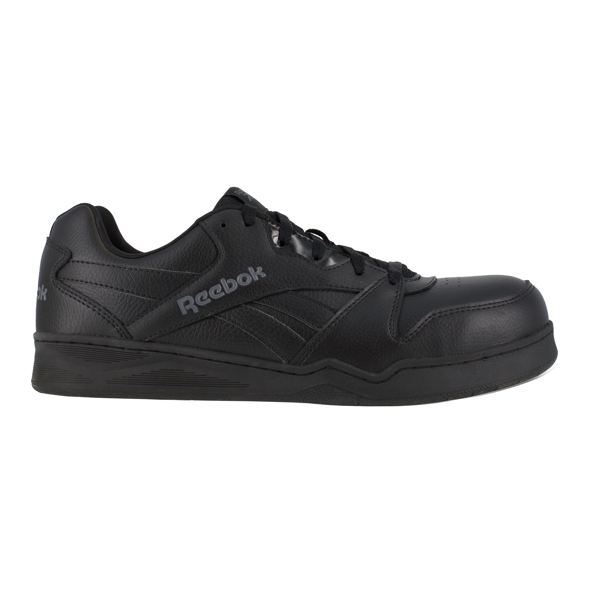 Reebok, Low Cut Work Sneaker, Size 10 1/2, Width Medium, Color Black, Model RB160