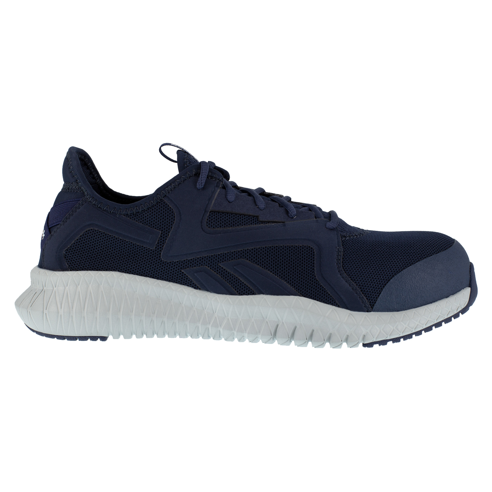 Reebok, Athletic Work Shoe, Size 13, Width Medium, Color Navy and Grey, Model RB4066