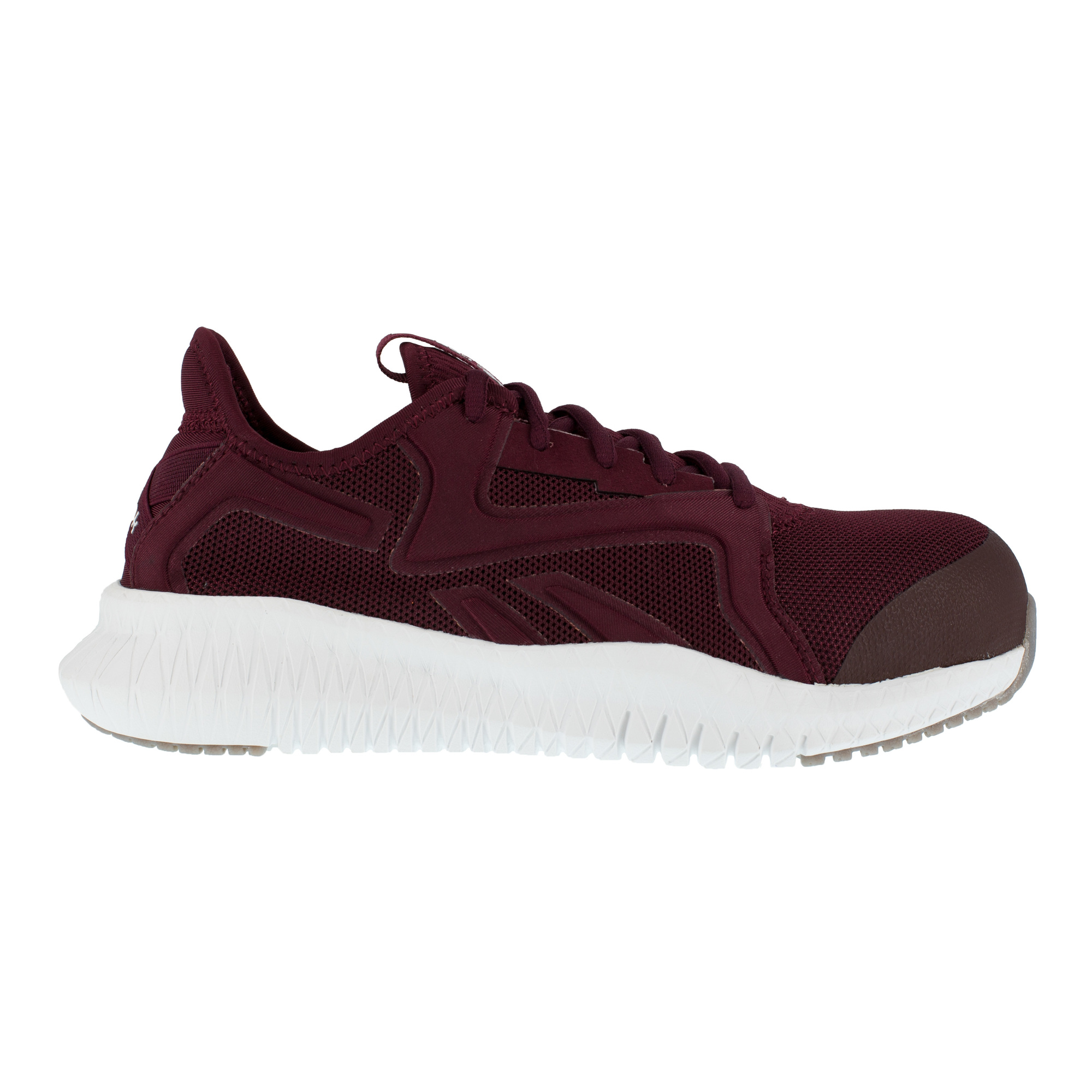 Reebok, Athletic Work Shoe, Size 12, Width Medium, Color Burgundy, Model RB429