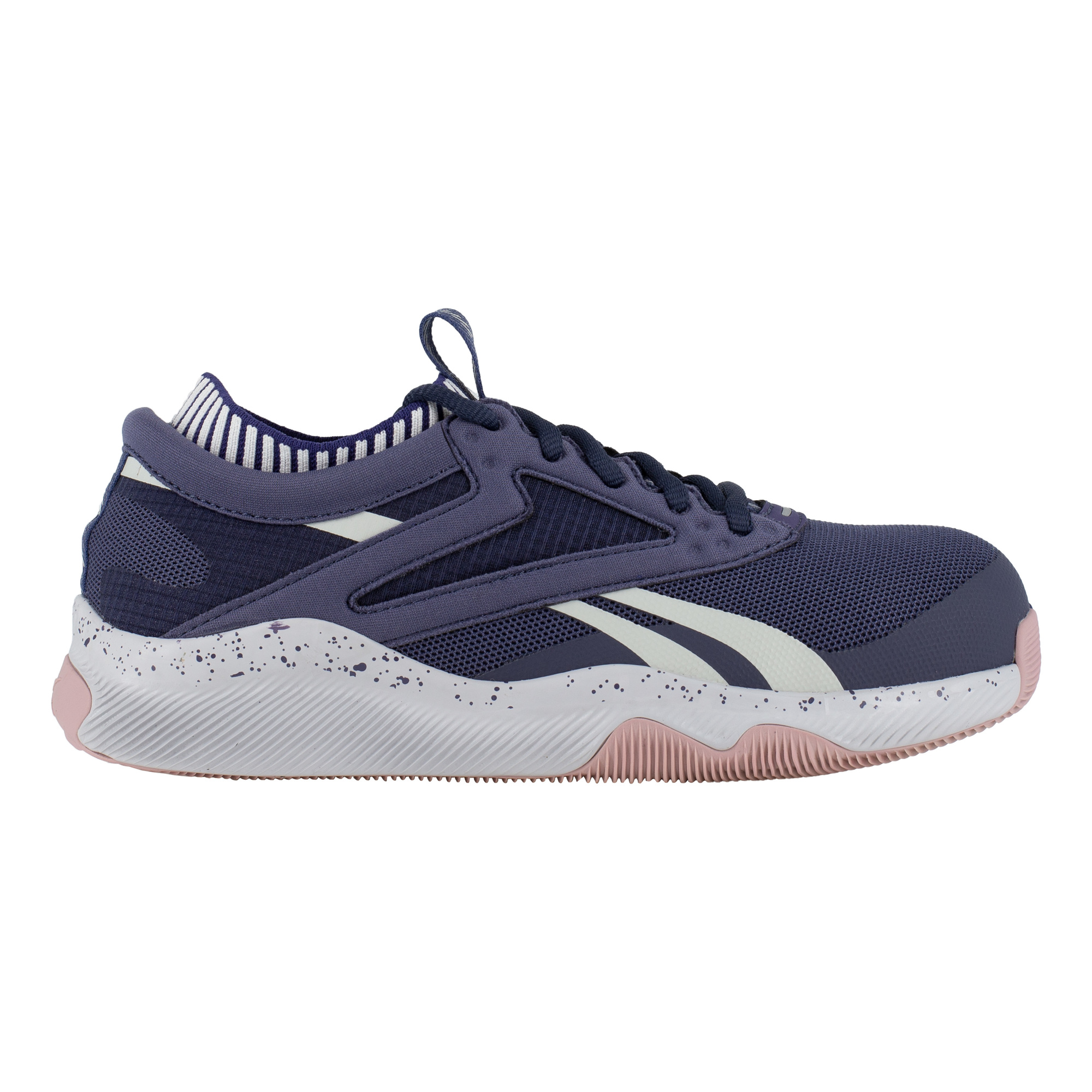 Reebok, Athletic Work Shoe, Size 8 1/2, Width Medium, Color Blue and Pink, Model RB481