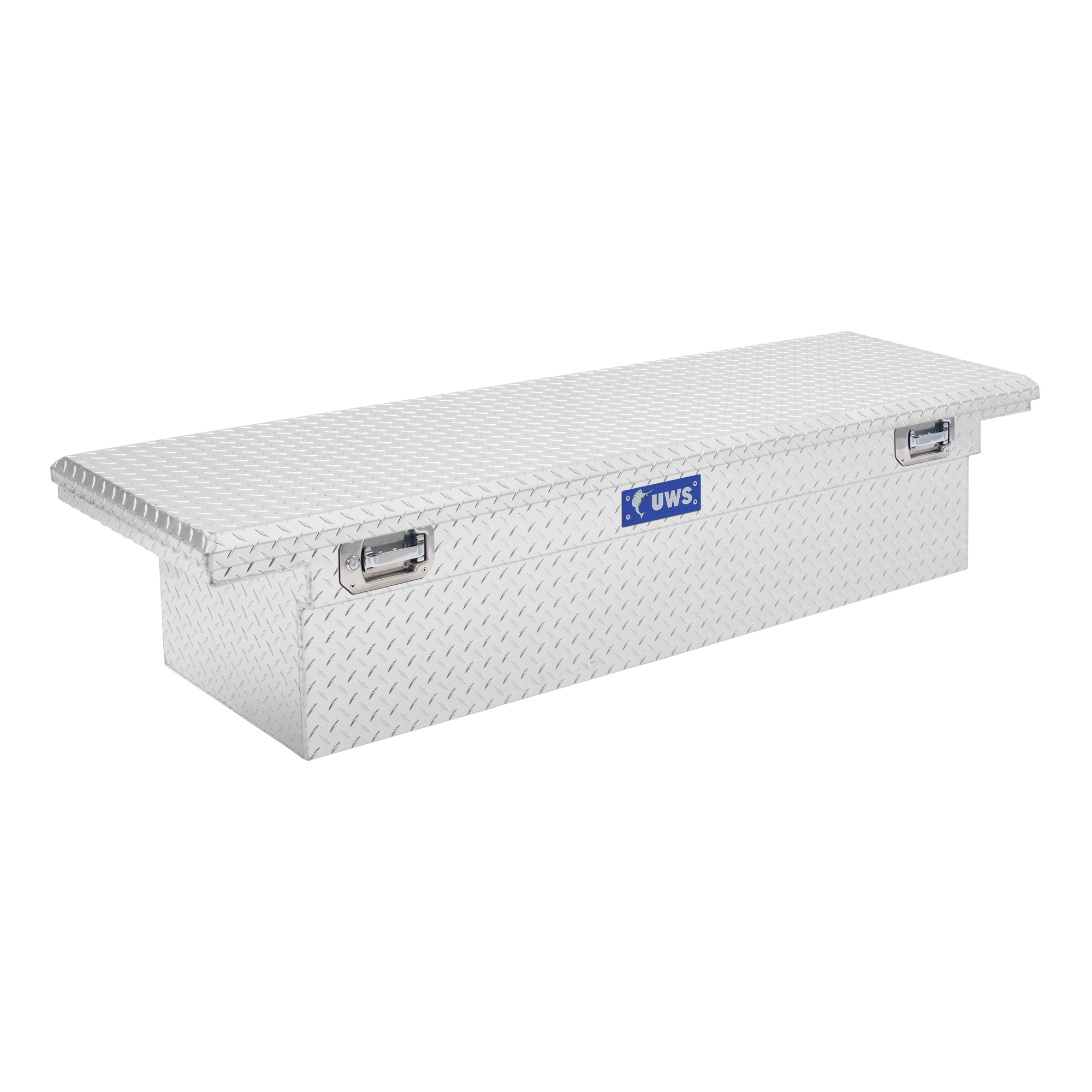 UWS, 72Inch Crossover Truck Tool Box, Width 72.875 in, Material Aluminum, Color Finish Bright Aluminum, Model EC10611