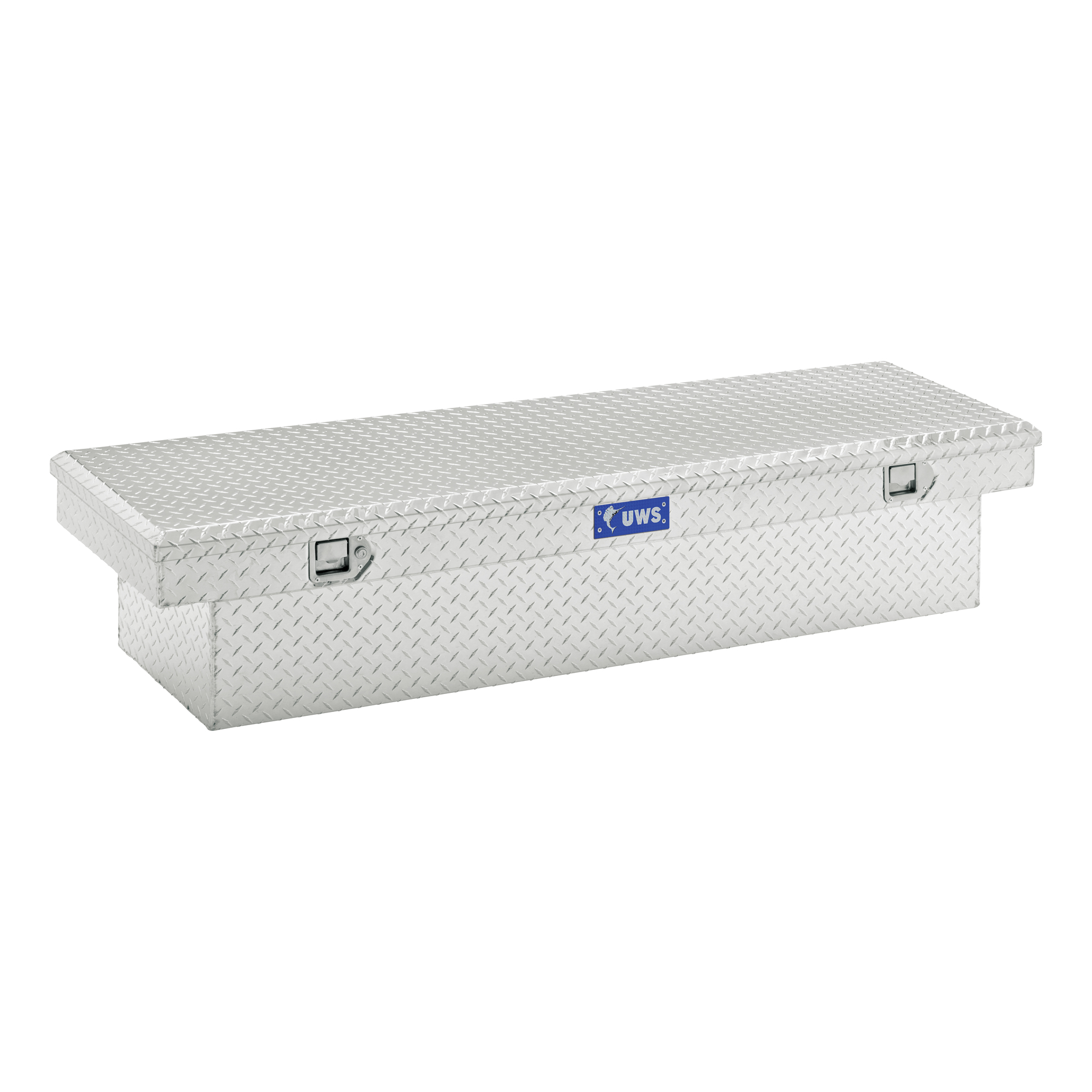 UWS, 72Inch Crossover Truck Tool Box, Width 72.875 in, Material Aluminum, Color Finish Bright Aluminum, Model EC10561