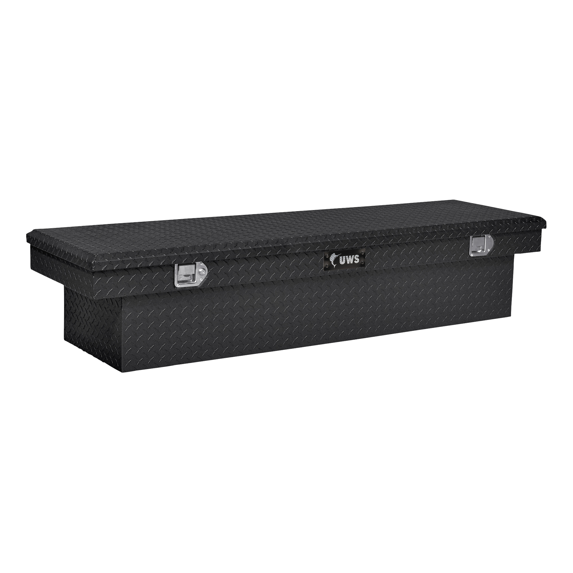 UWS, 72Inch Crossover Truck Tool Box, Width 72.875 in, Material Aluminum, Color Finish Bright Aluminum, Model EC10643