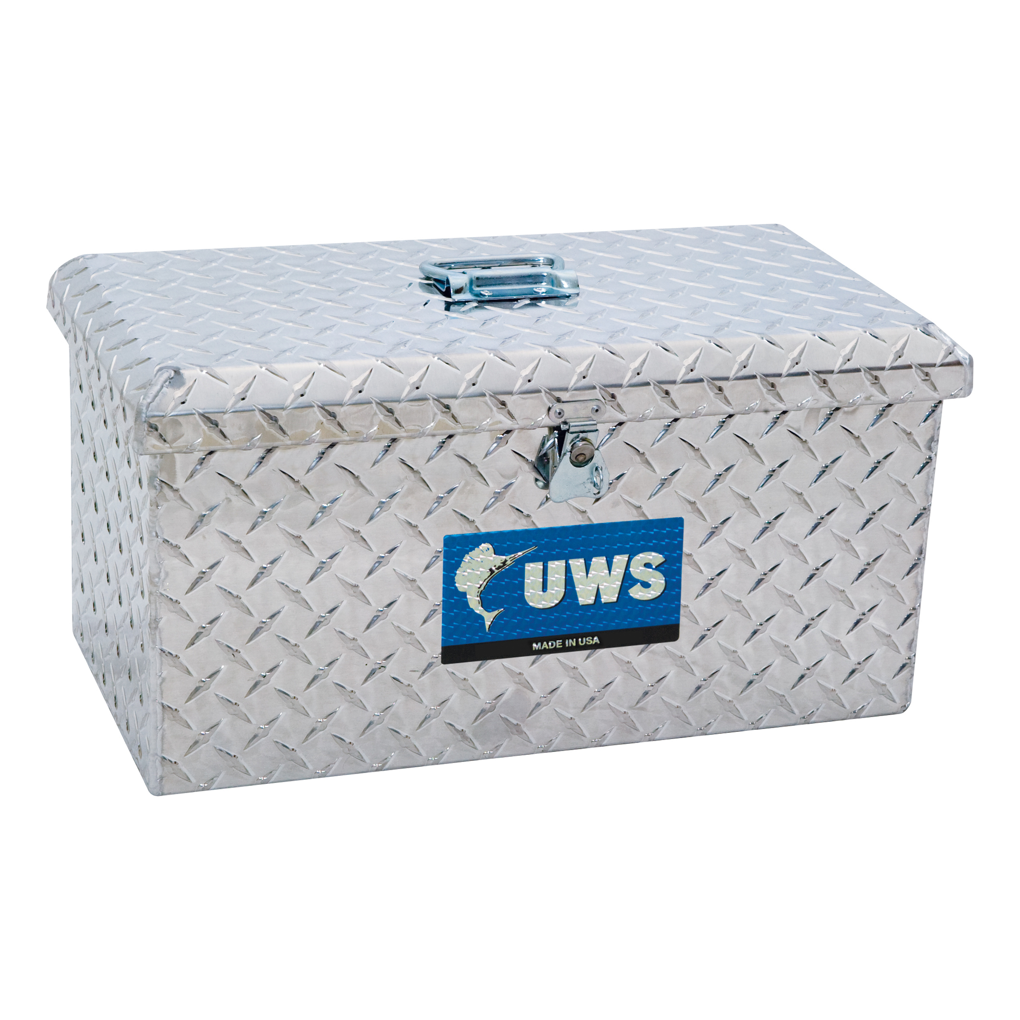 UWS, Tote Box, Width 21 in, Material Aluminum, Color Finish Bright Aluminum, Model EC20111