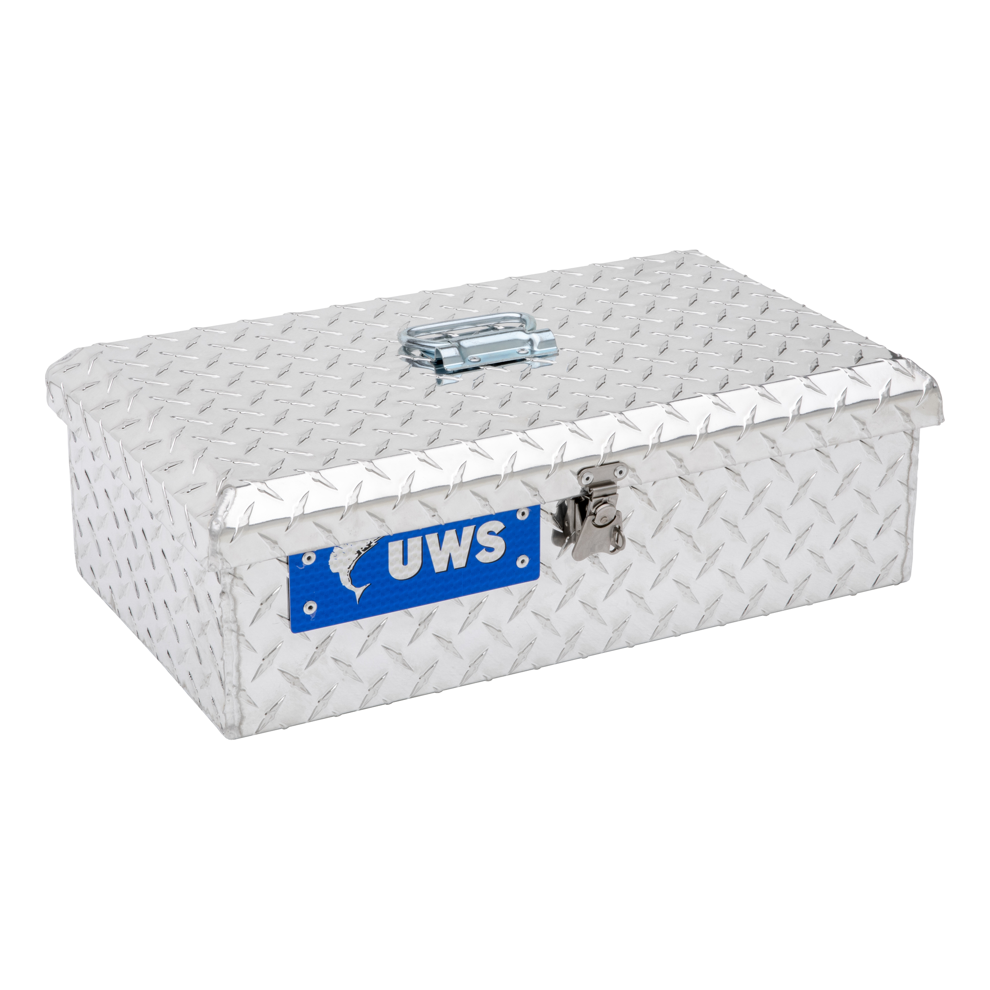 UWS, Tote Box, Width 21 in, Material Aluminum, Color Finish Bright Aluminum, Model EC20101