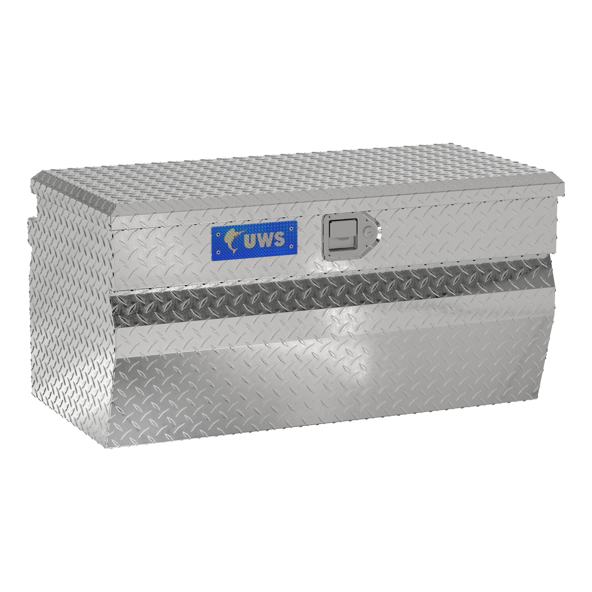 UWS, 36Inch Wedge Utility Chest Box, Width 36.75 in, Material Aluminum, Color Finish Bright Aluminum, Model EC20161