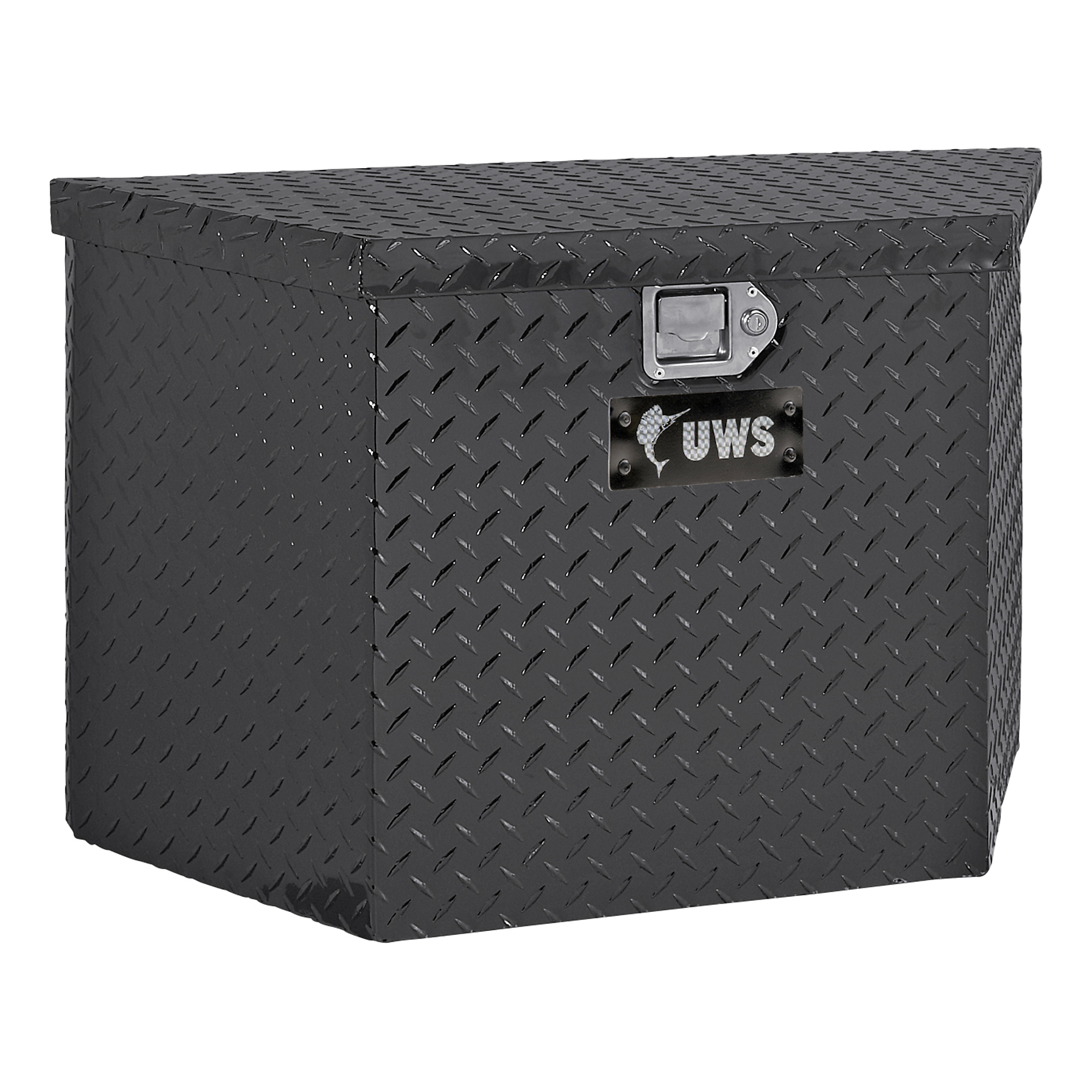 UWS, 34Inch Trailer Tongue Box, Width 34.5 in, Material Aluminum, Color Finish Gloss Black, Model EC20402