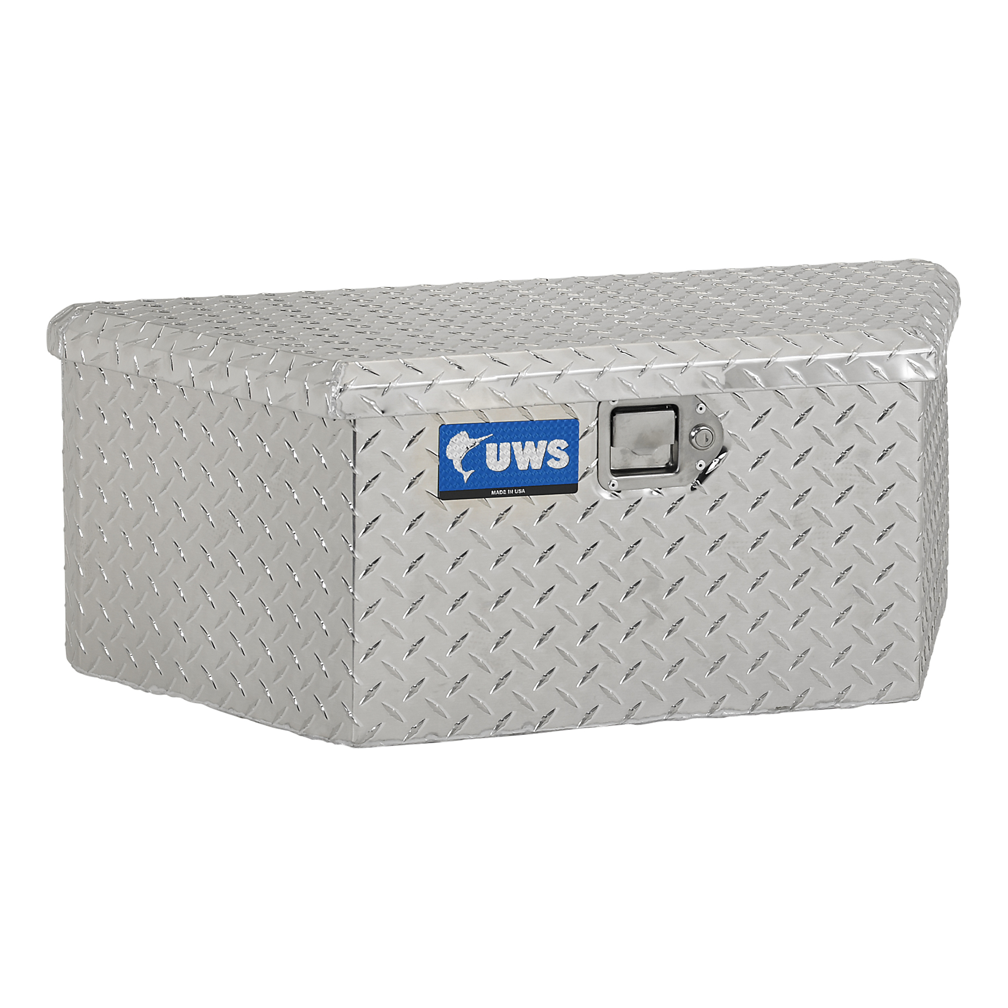 UWS, 34Inch Trailer Tongue Box with Low Profile, Width 34.5 in, Material Aluminum, Color Finish Bright Aluminum, Model EC20411