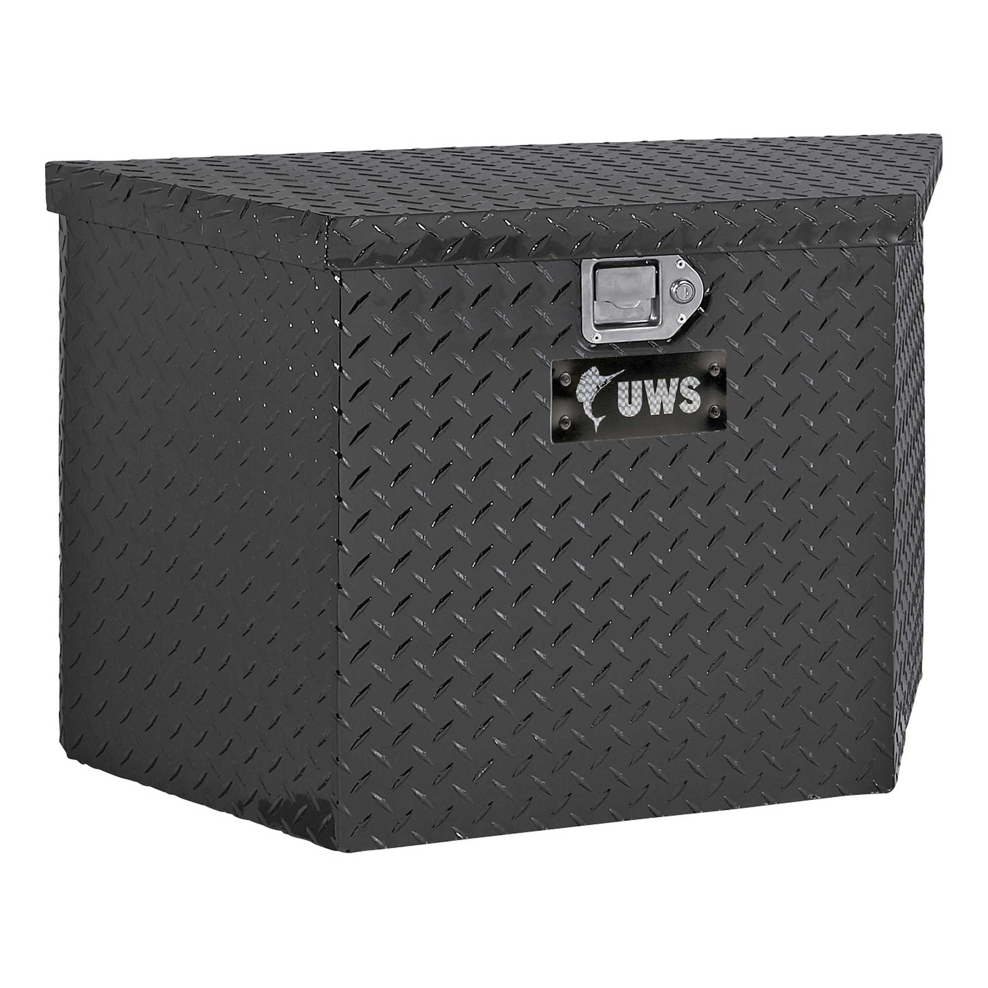 UWS, 49Inch Trailer Tongue Box, Width 50 in, Material Aluminum, Color Finish Gloss Black, Model EC20442