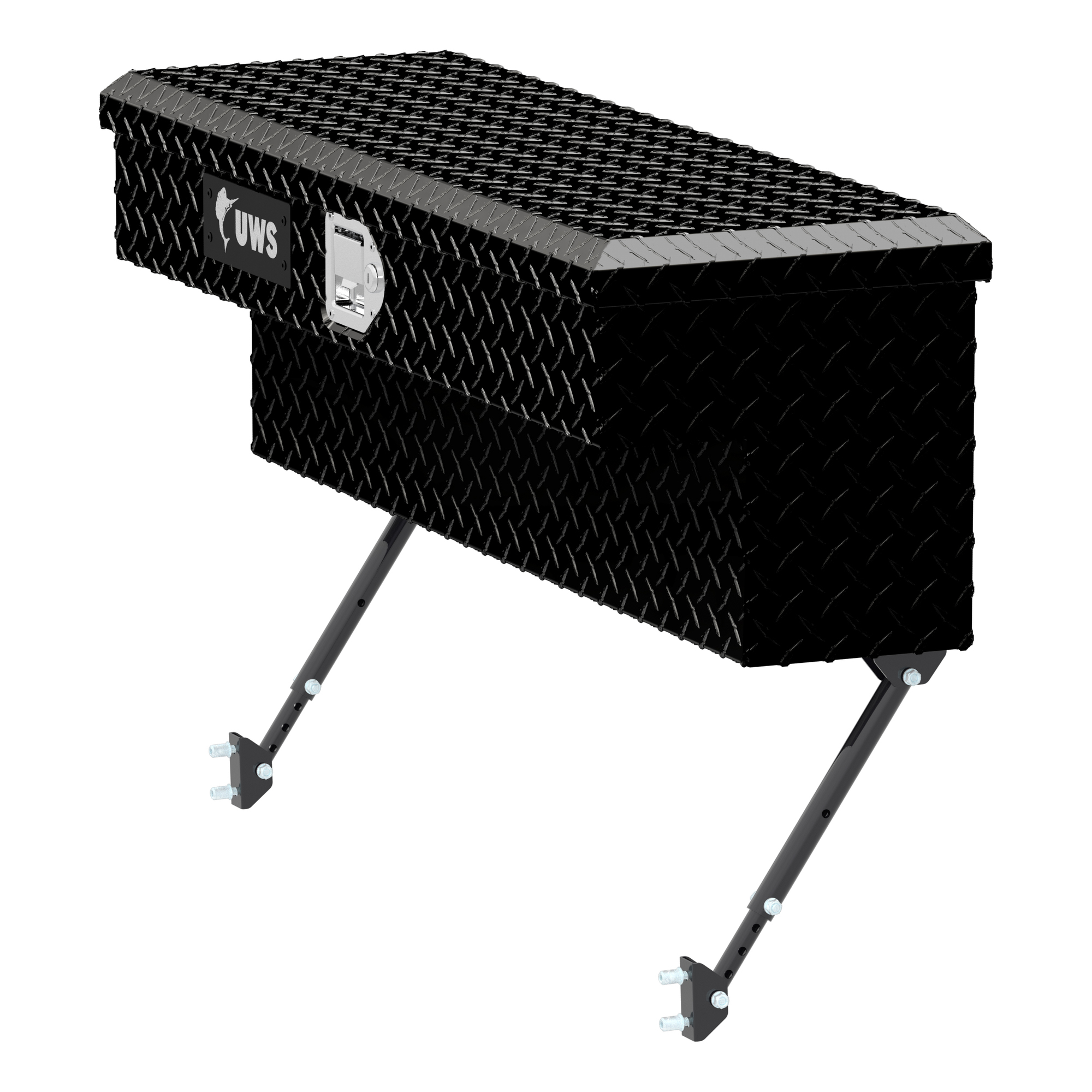 UWS, 36Inch Truck Side Tool Box, Width 36 in, Material Aluminum, Color Finish Gloss Black, Model EC30082-MK2