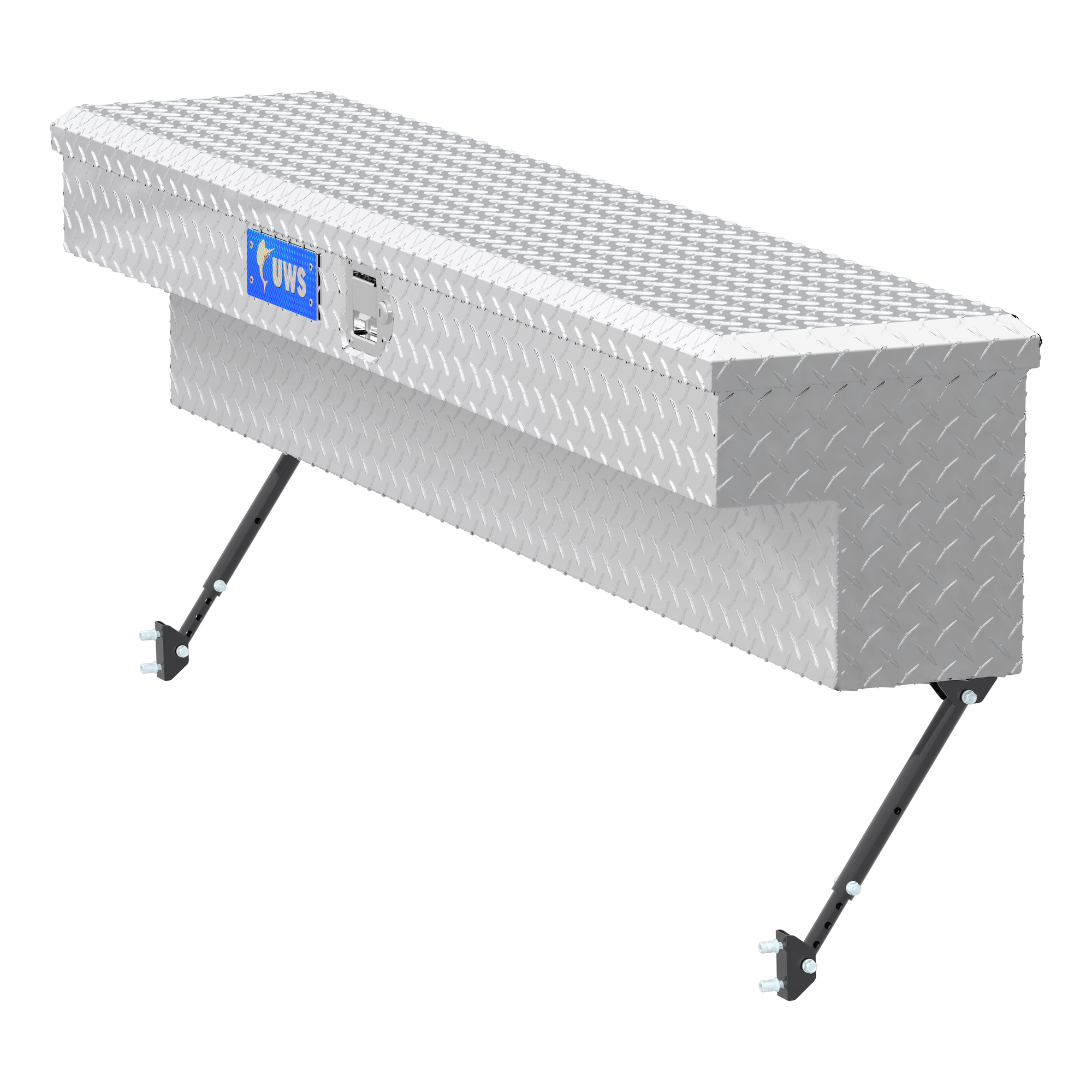 UWS, 60Inch Truck Side Tool Box, Width 60 in, Material Aluminum, Color Finish Bright Aluminum, Model EC30111-MK2