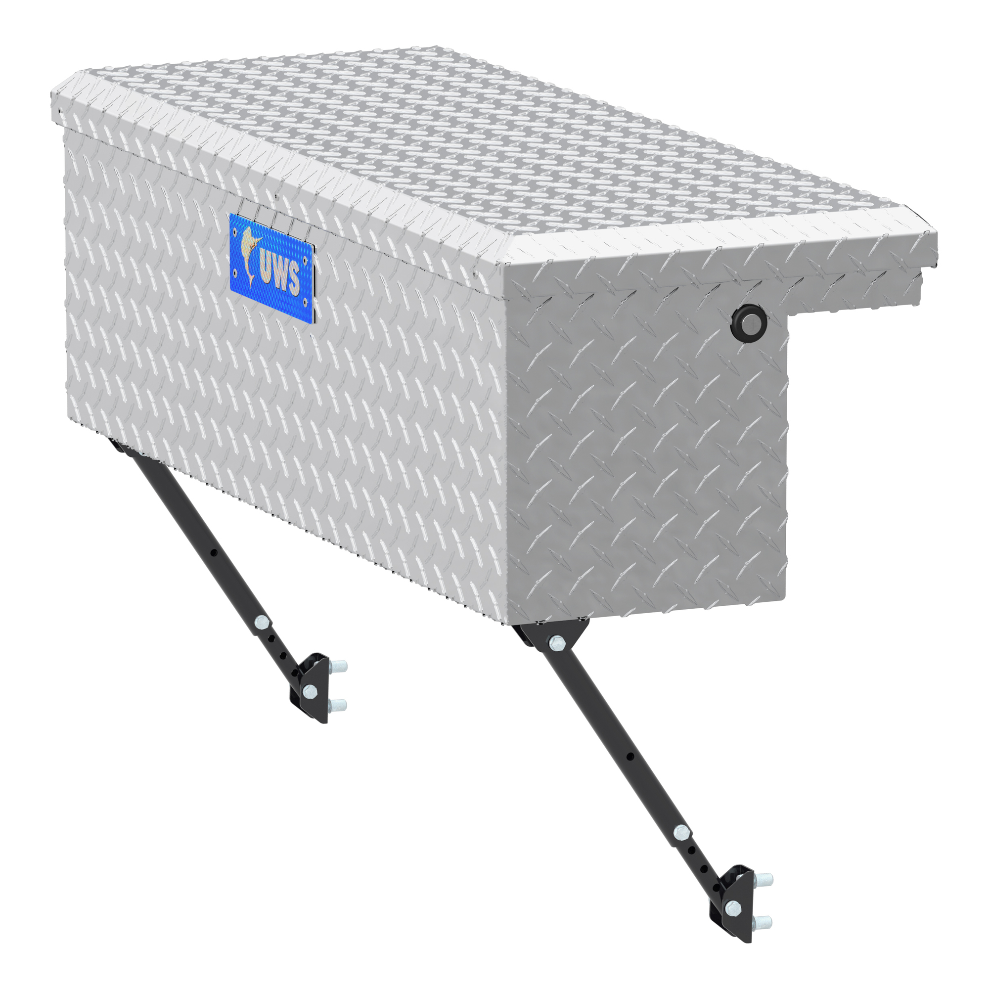 UWS, 36Inch Truck Side Tool Box with Low Profile, Width 36.875 in, Material Aluminum, Color Finish Bright Aluminum, Model EC30361-MK2