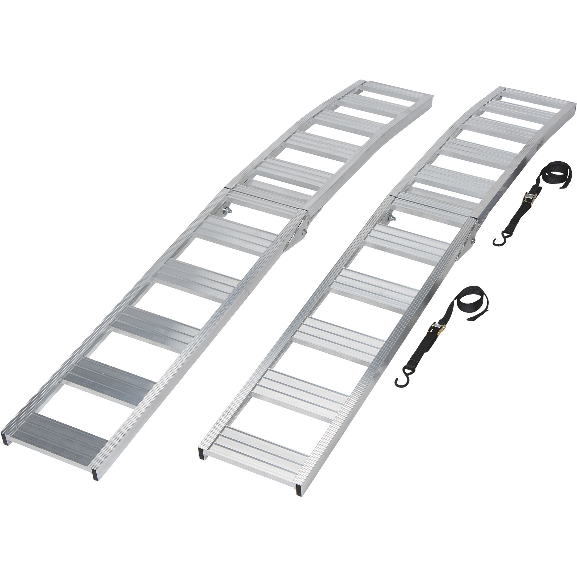 Ultra-Tow Folding Arched Aluminum Loading Ramp Set, 1500-Lb. Capacity, 90Inch L