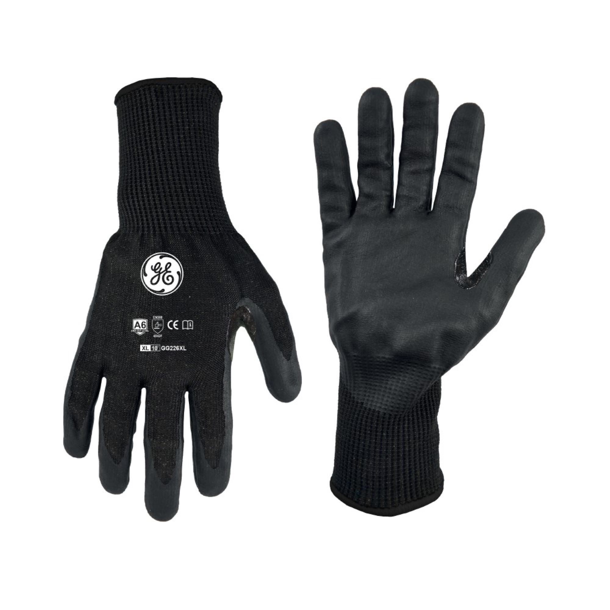 General Electric, XL Foam Nitrile Black Dipped Gloves 12 pair, Size XL, Included (qty.) 12, Model GG226XL